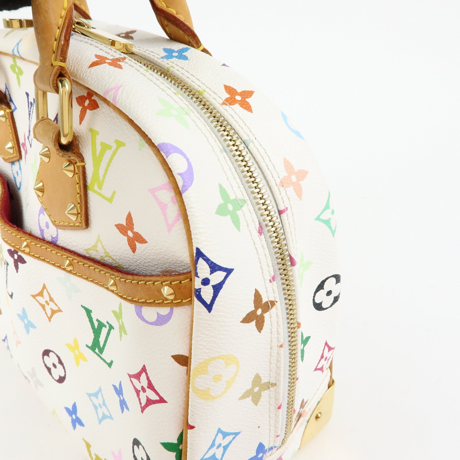 Louis Vuitton Monogram Multicolor Trouville Hand Bag Blanc M92663