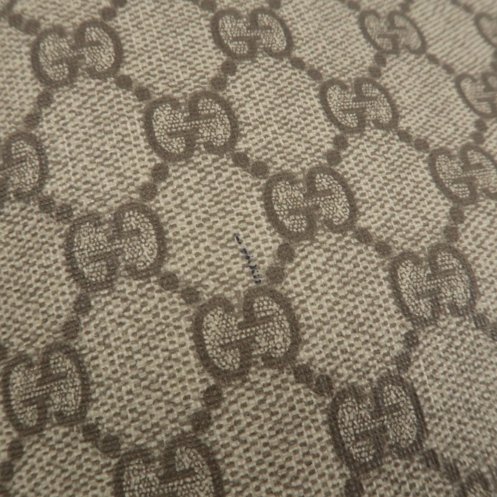 GUCCI Sherry GG Supreme Leather Tote Bag Beige Brown 211135 Used