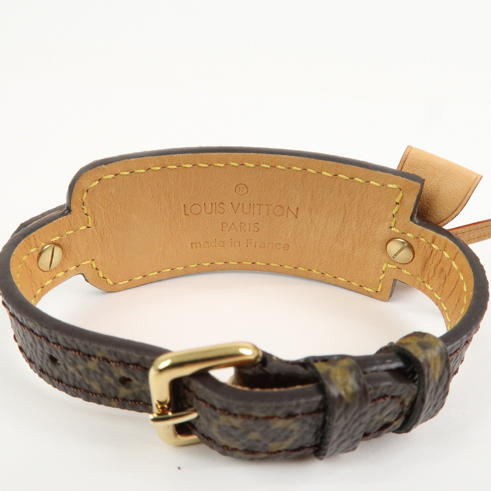 Louis Vuitton Monogram Porte Address Bracelet Brown M92577