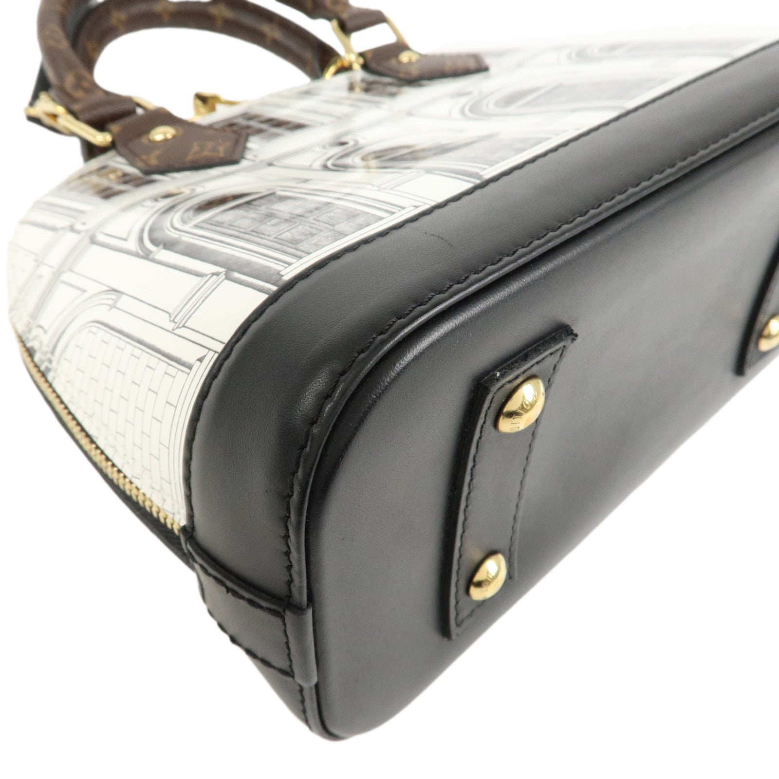 Louis Vuitton Fornasetti Monogram Patent Leather Alma BB Hand Bag Used