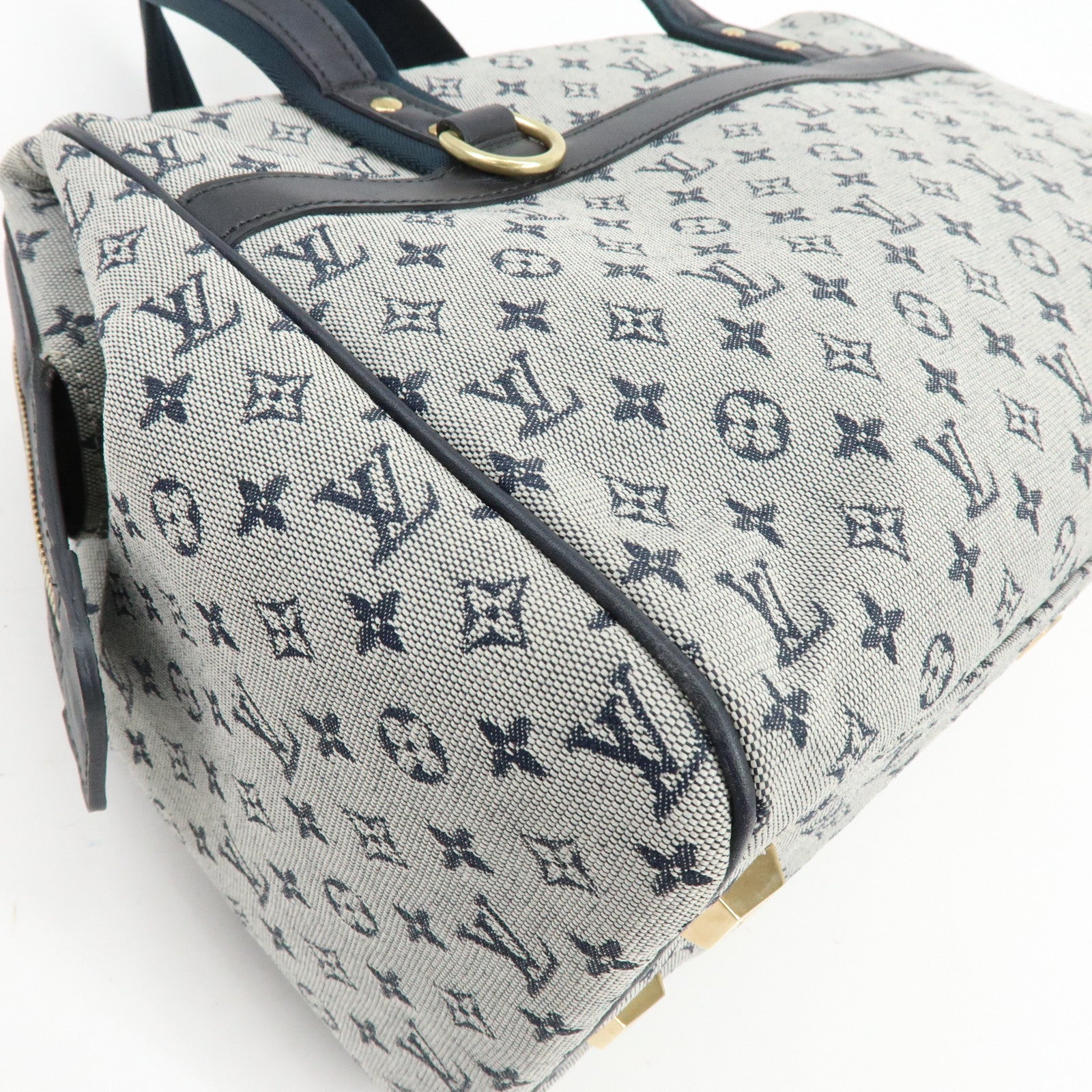 Louis Vuitton Monogram Mini Josephine GM Hand Bag Blue M92211
