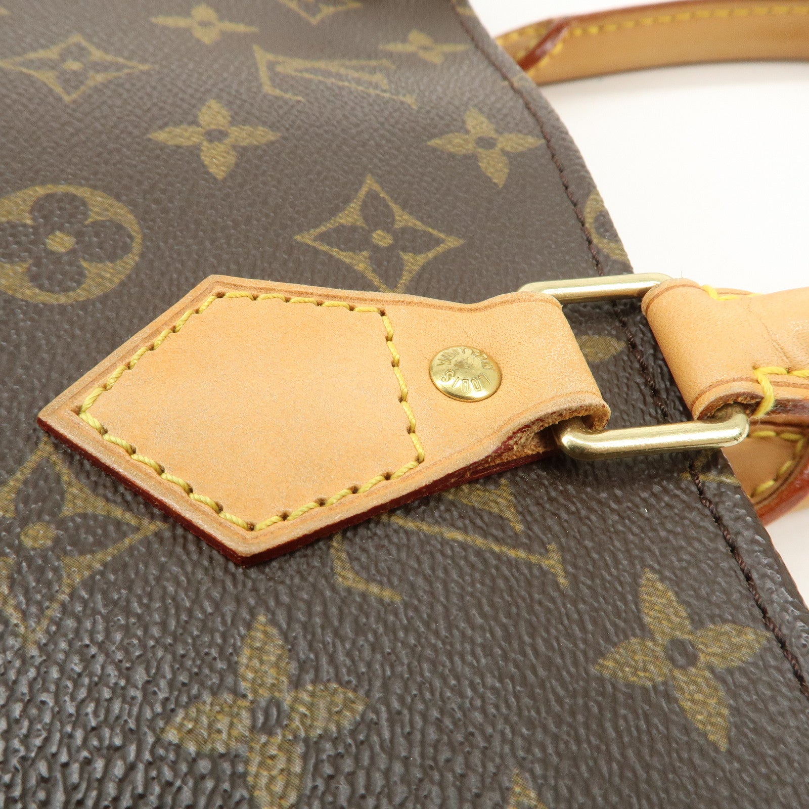 Louis Vuitton Monogram Sac Plat Tote Bag Hand Bag Brown M51140