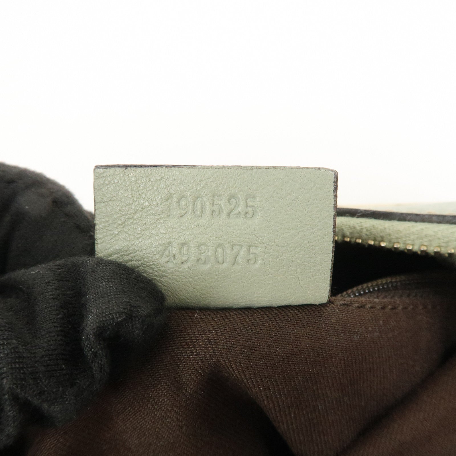 GUCCI Abbey GG Canvas Leather Shoulder Hand Bag Beige Green 190525