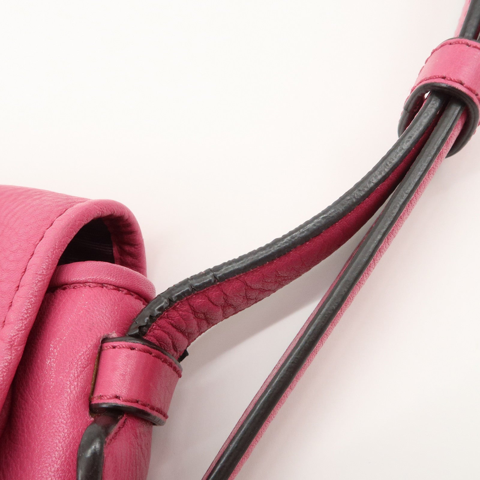 LOEWE Heritage Leather Shoulder Bag Crossbody Bag Pink