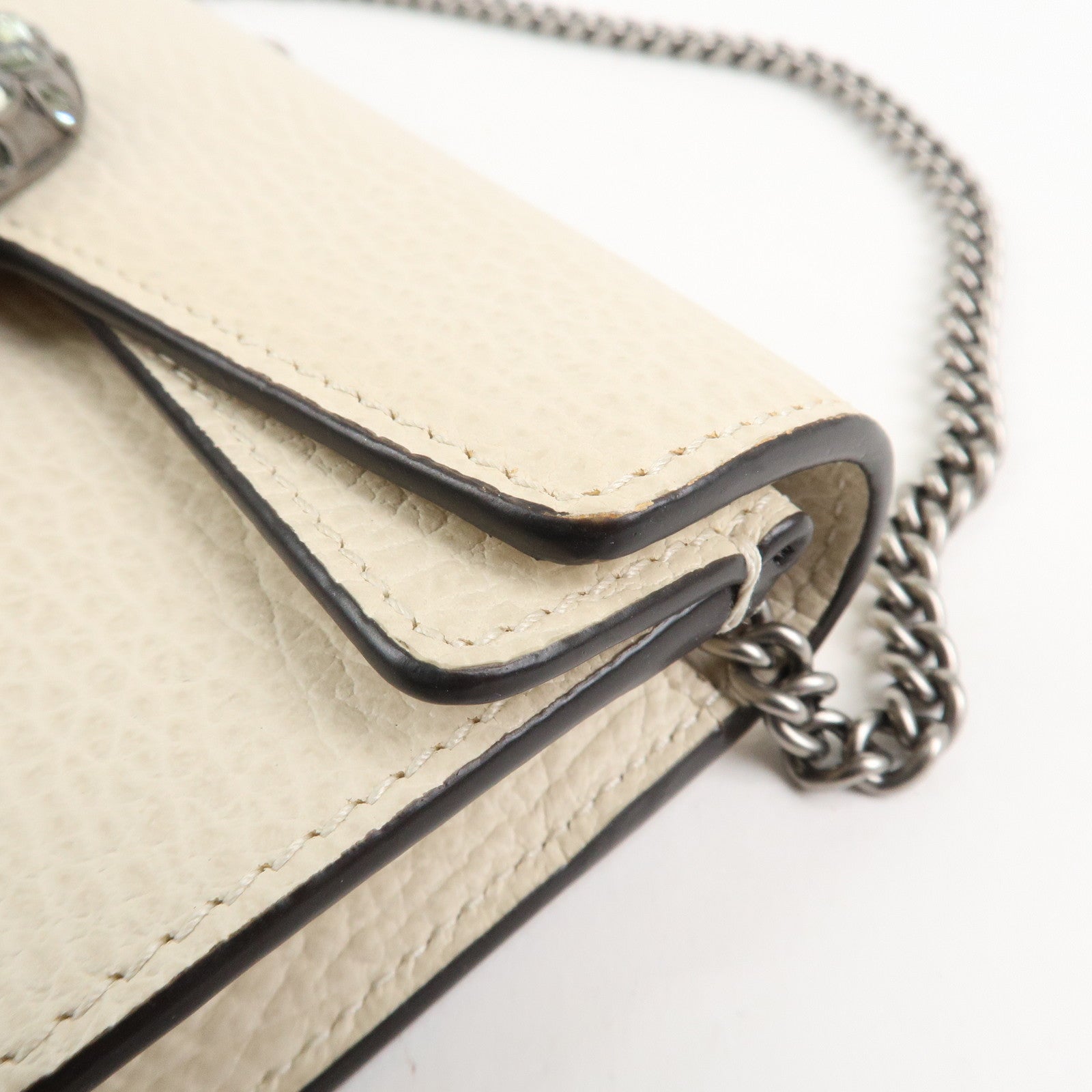 GUCCI Dionysus Super Mini Bag Leather Chain Shoulder Bag 476432 Used