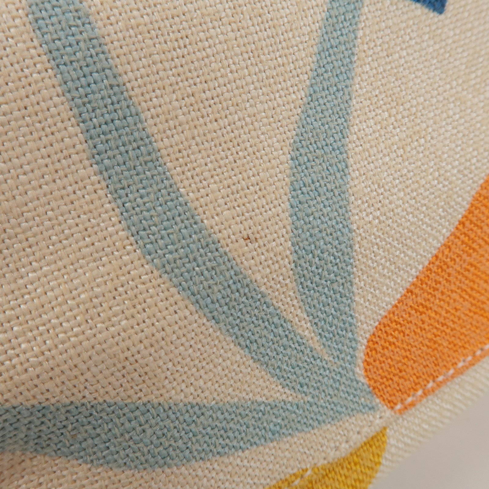 MIU MIU Madras Leather Canvas Reversible Hand Bag Ivory Black