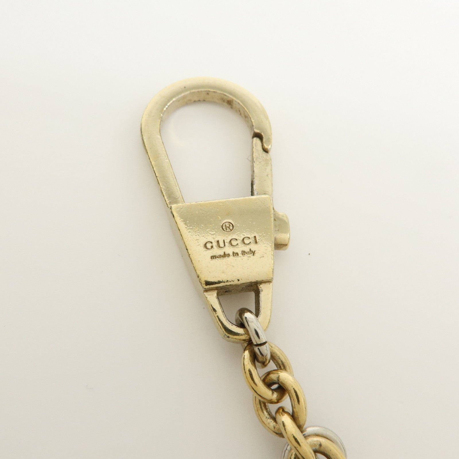 GUCCI Metal Bag Charm Key Charm Boot Bag Motif Gold