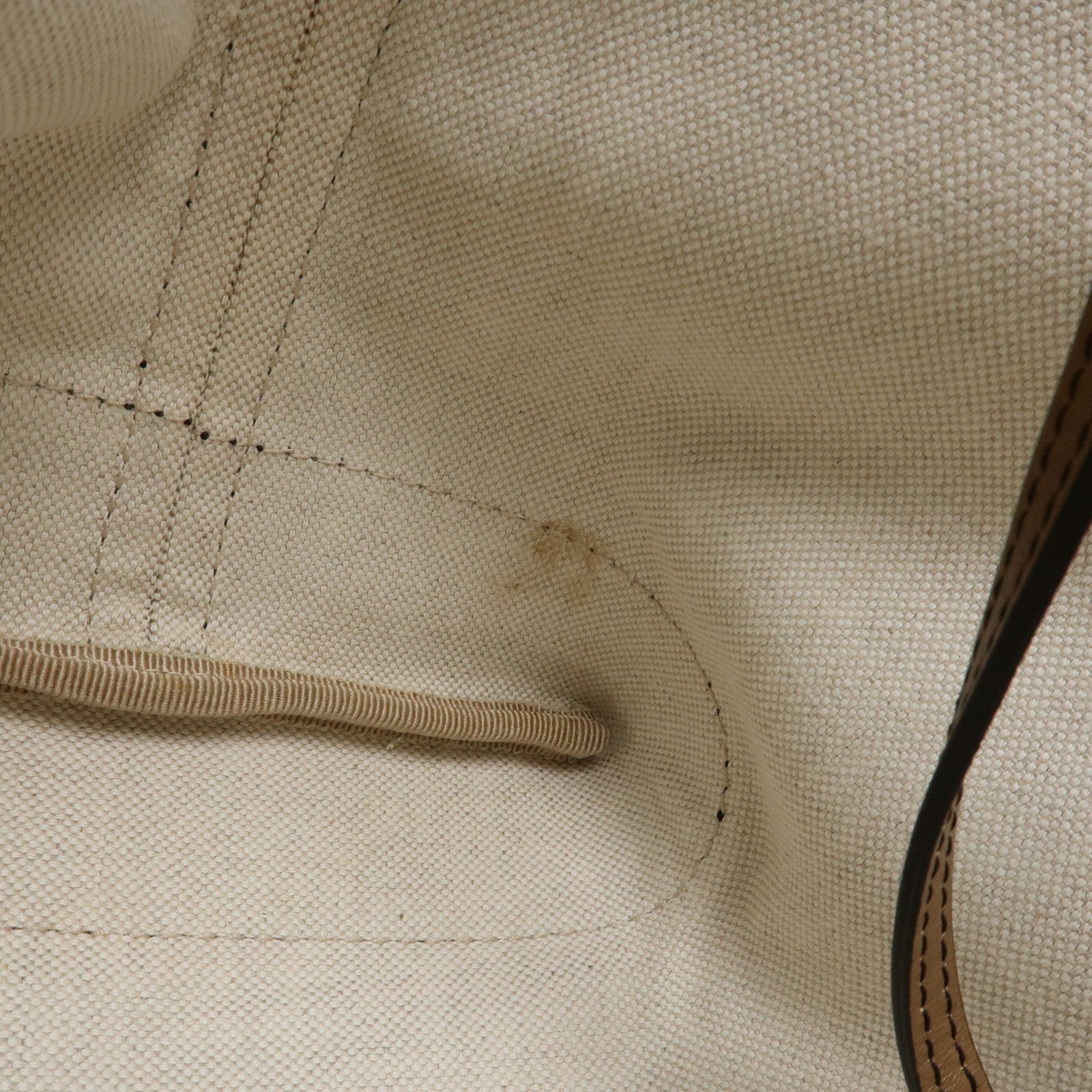 GUCCI GG Canvas Leather Tote Bag Shoulder Bag Beige 247209