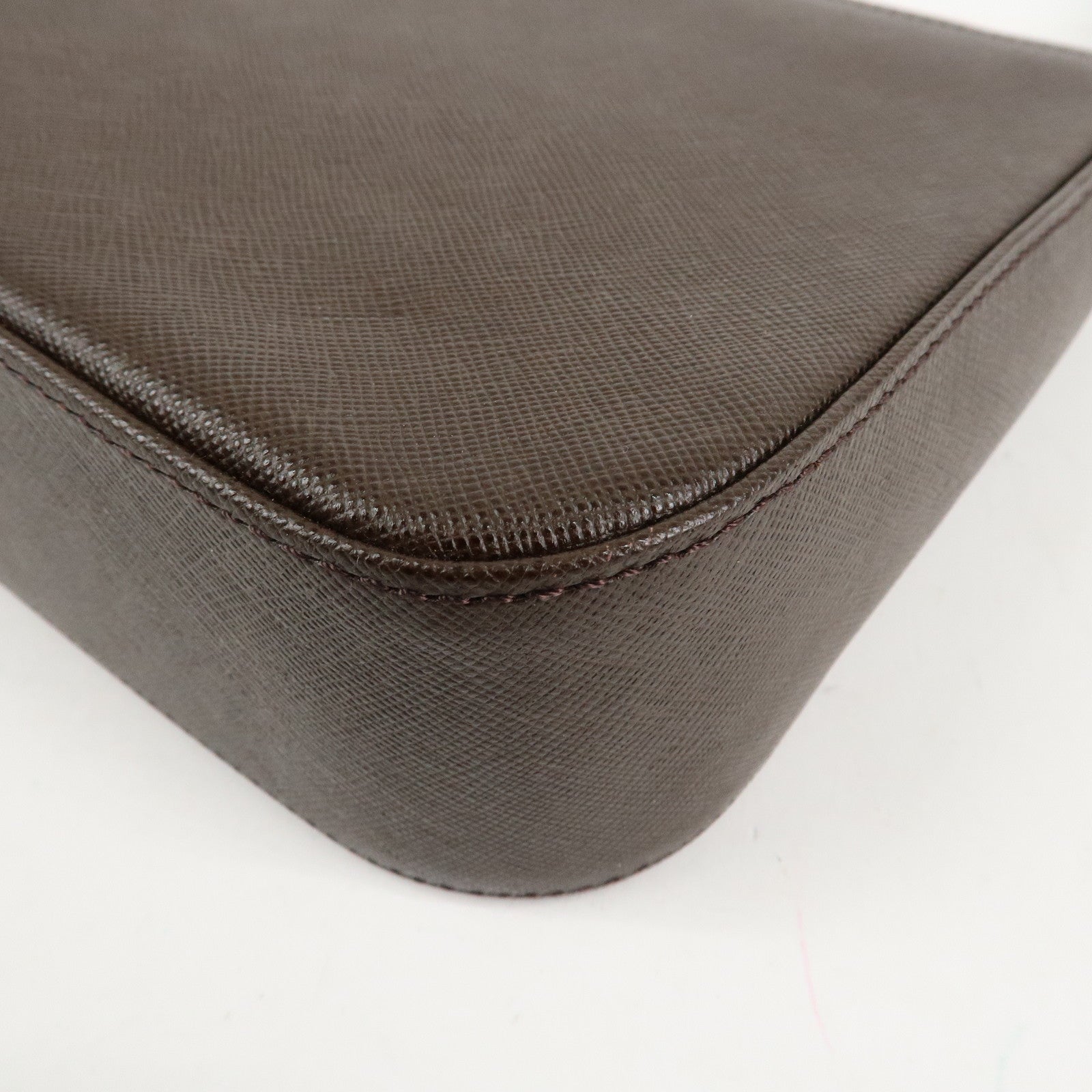 BURBERRY Leather Shoulder Bag Hand Bag Brown Silver HDW Used