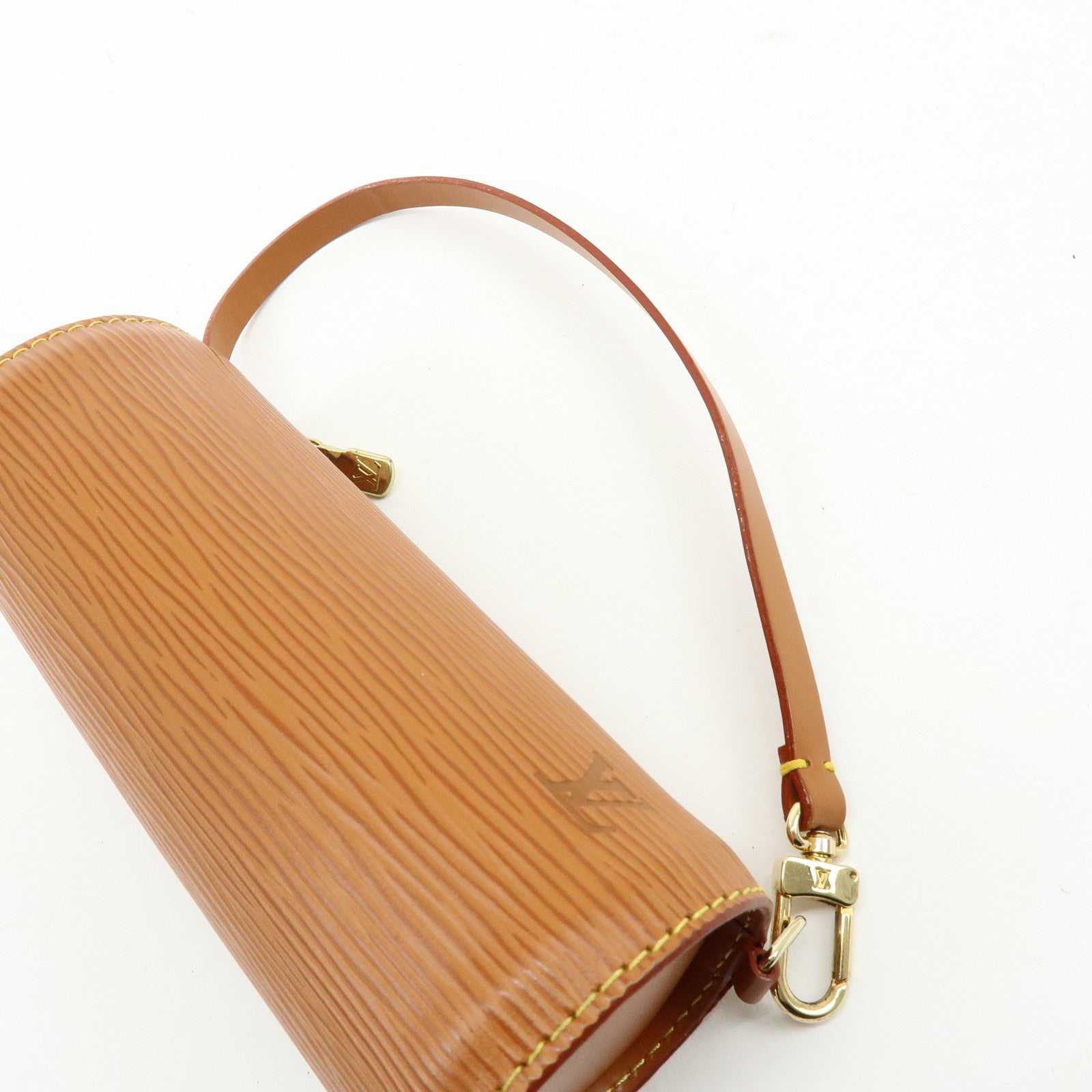 Louis Vuitton Epi Soufflot Hand Bag Shoulder Bag Zipang Gold M52228