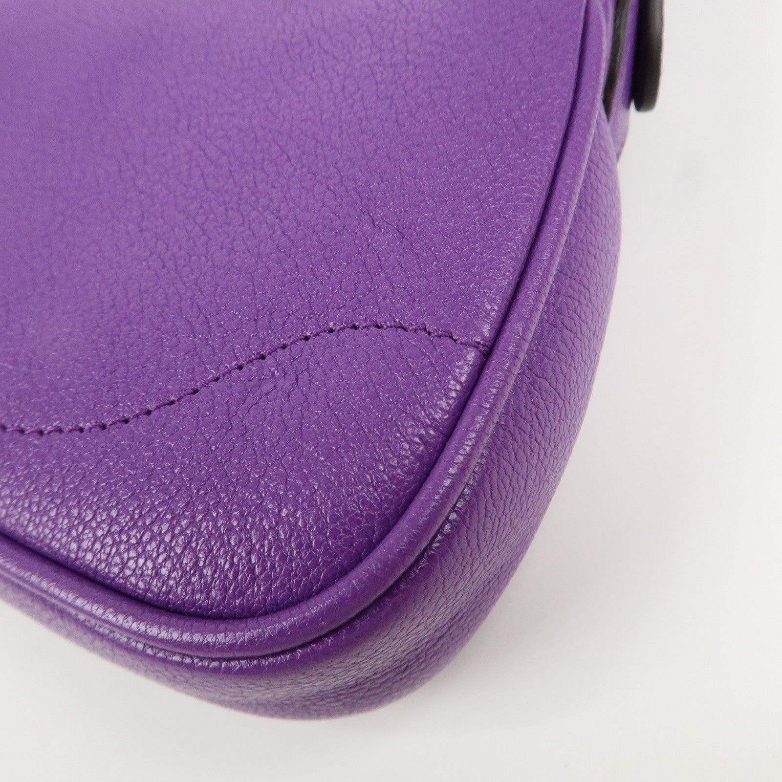 GUCCI GG Marmont Aphrodite Leather Small Hand Bag Purple 739076