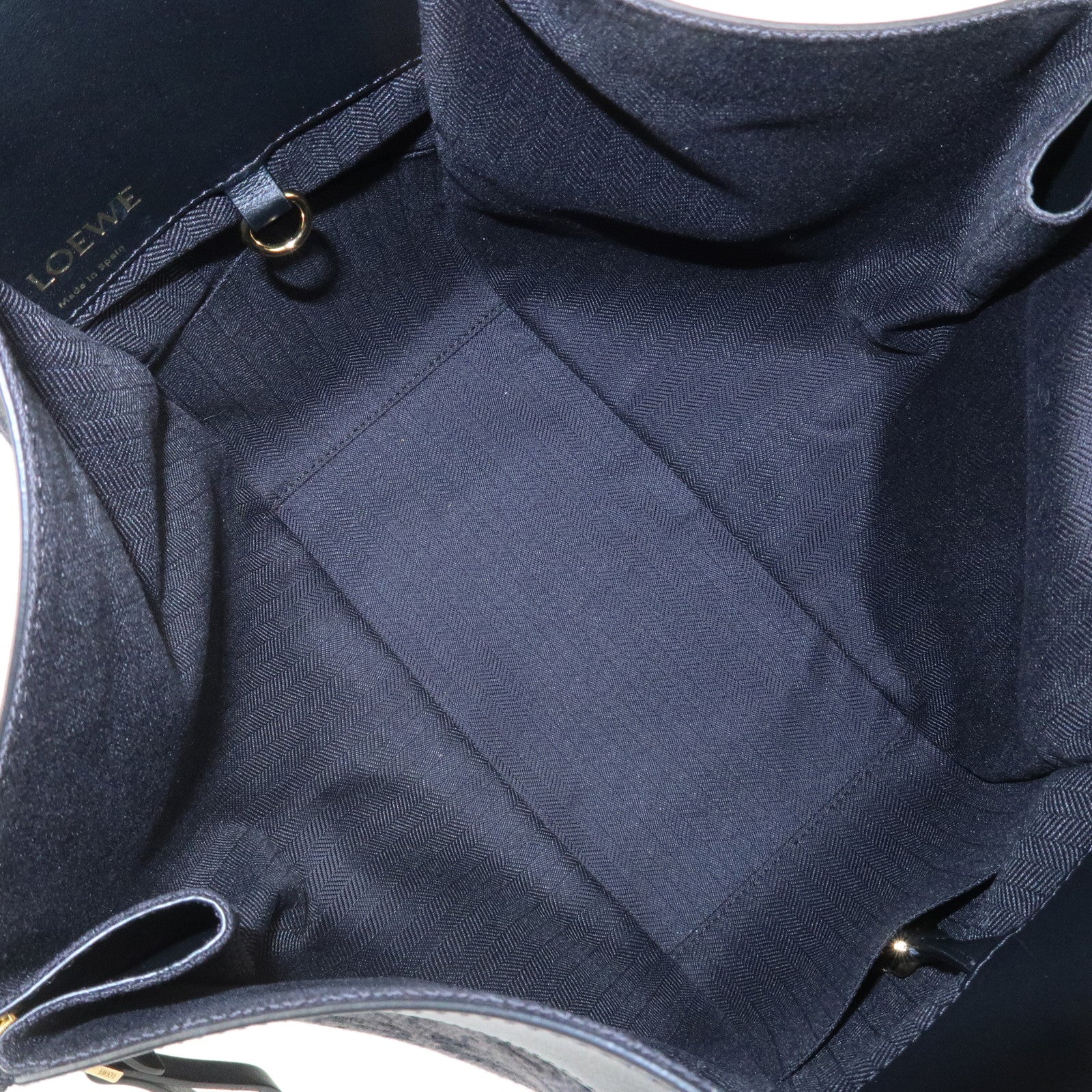 LOEWE Anagram Hammock Small Leather Shoulder Crossbody Bag Black