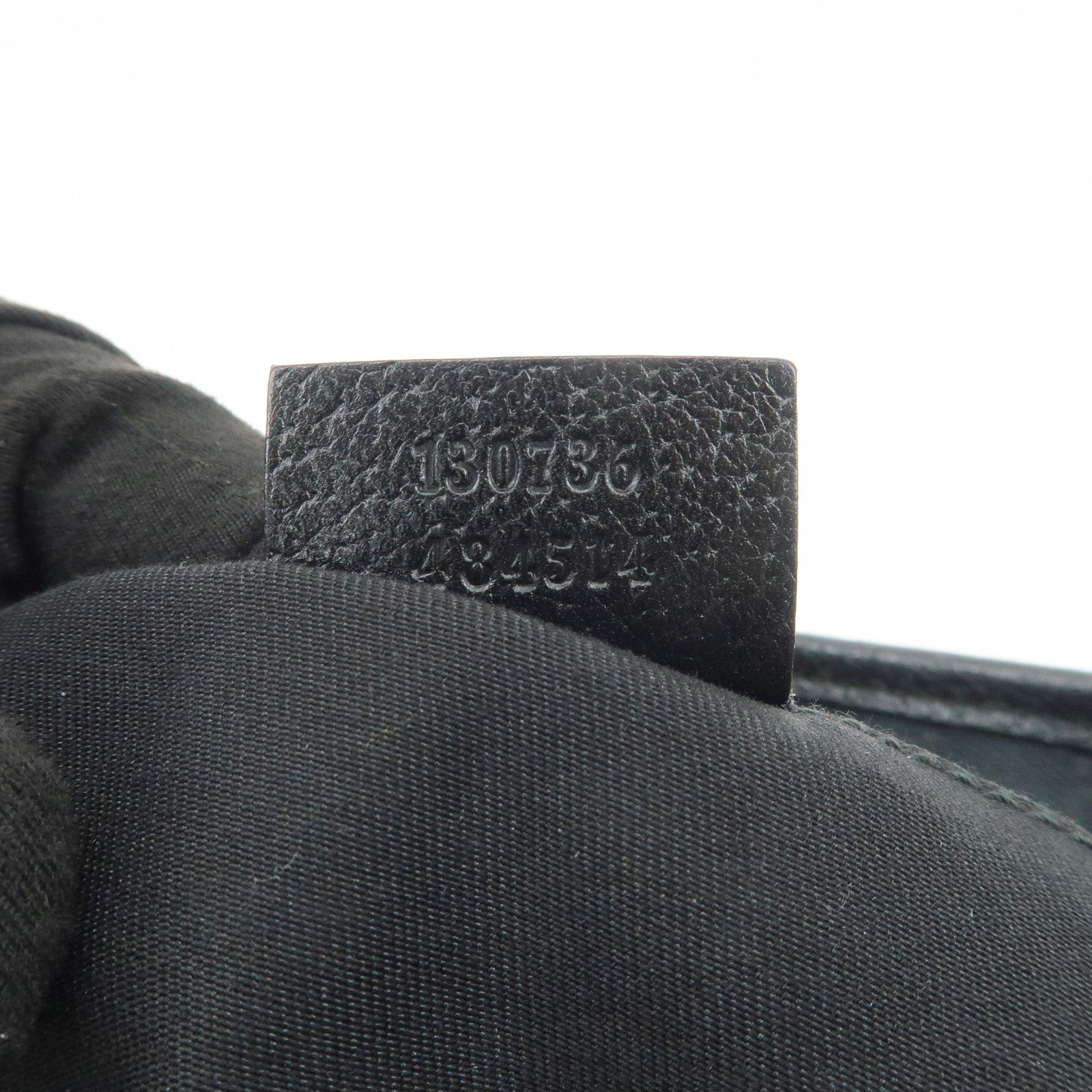 GUCCI Abbey Leather Tote Bag Hand Bag Black 130736