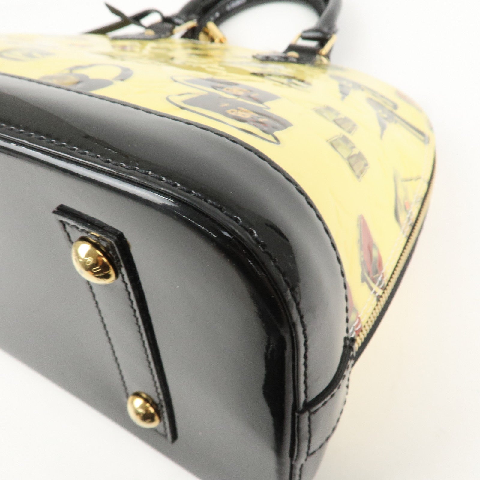 Louis Vuitton Monogram Vernis Sticker Alma PM Hand Bag M50466