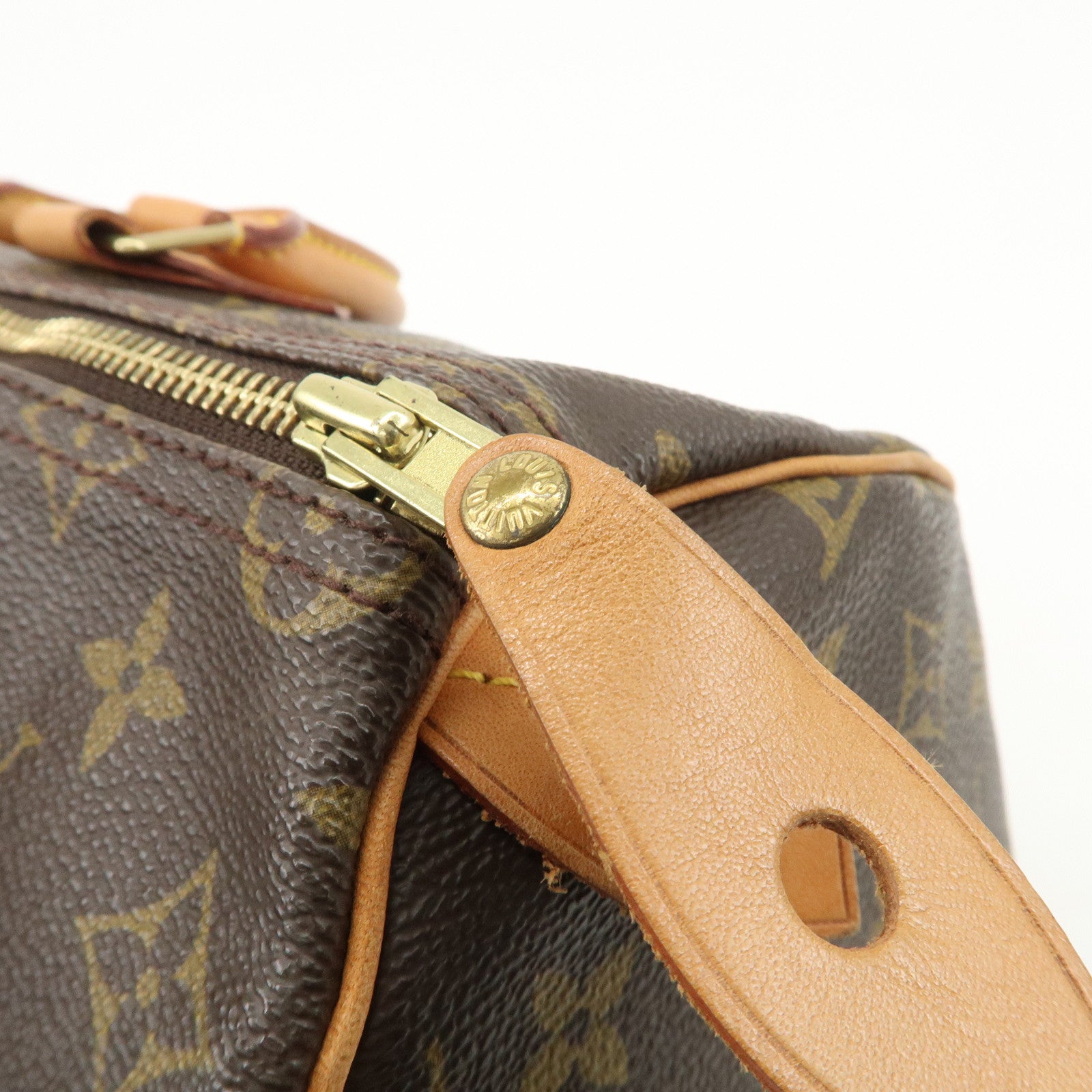 Louis Vuitton Monogram Speedy 35 Boston Bag Brown M41524