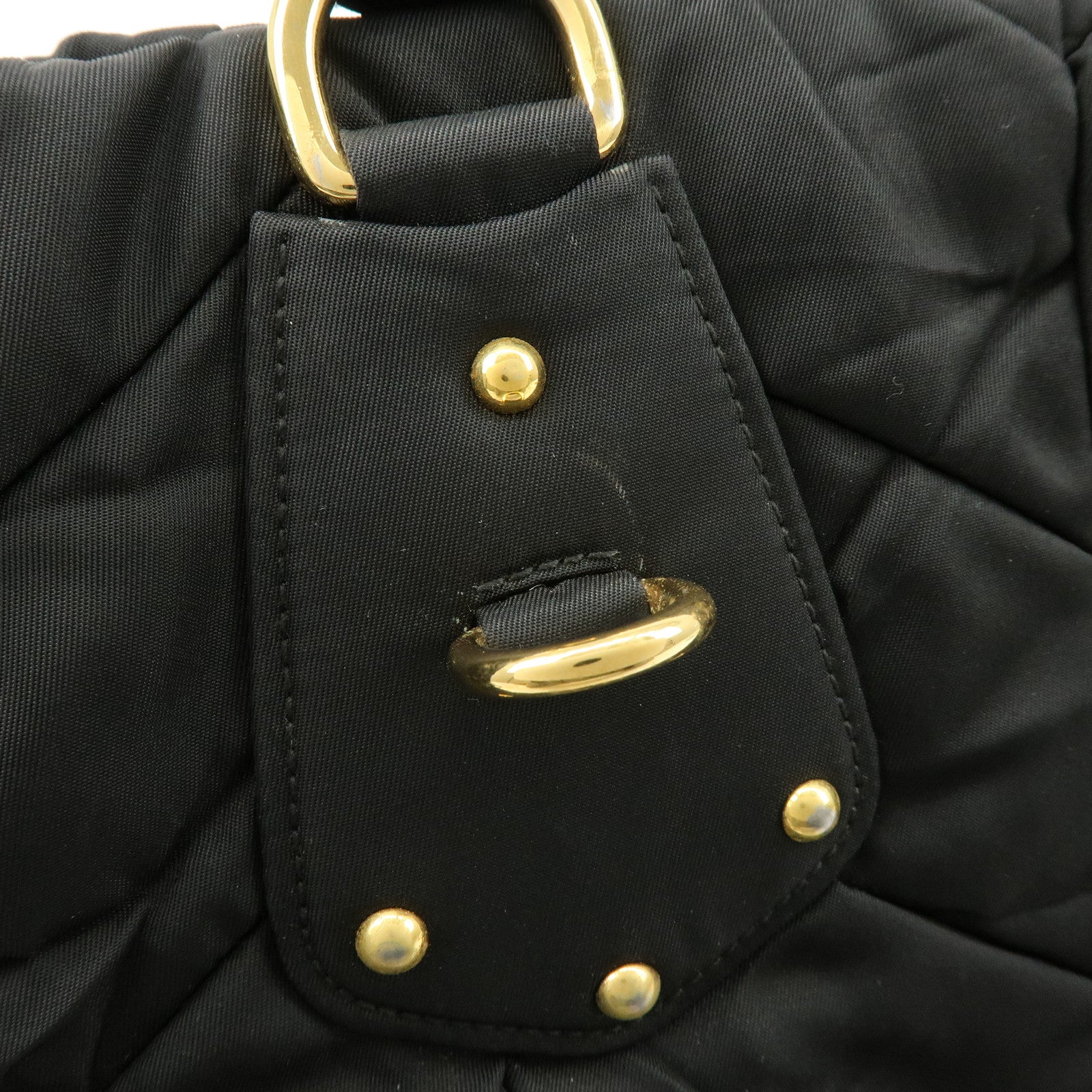 PRADA Nylon 2Way Bag Hand Bag Shoulder Bag Black BN1593