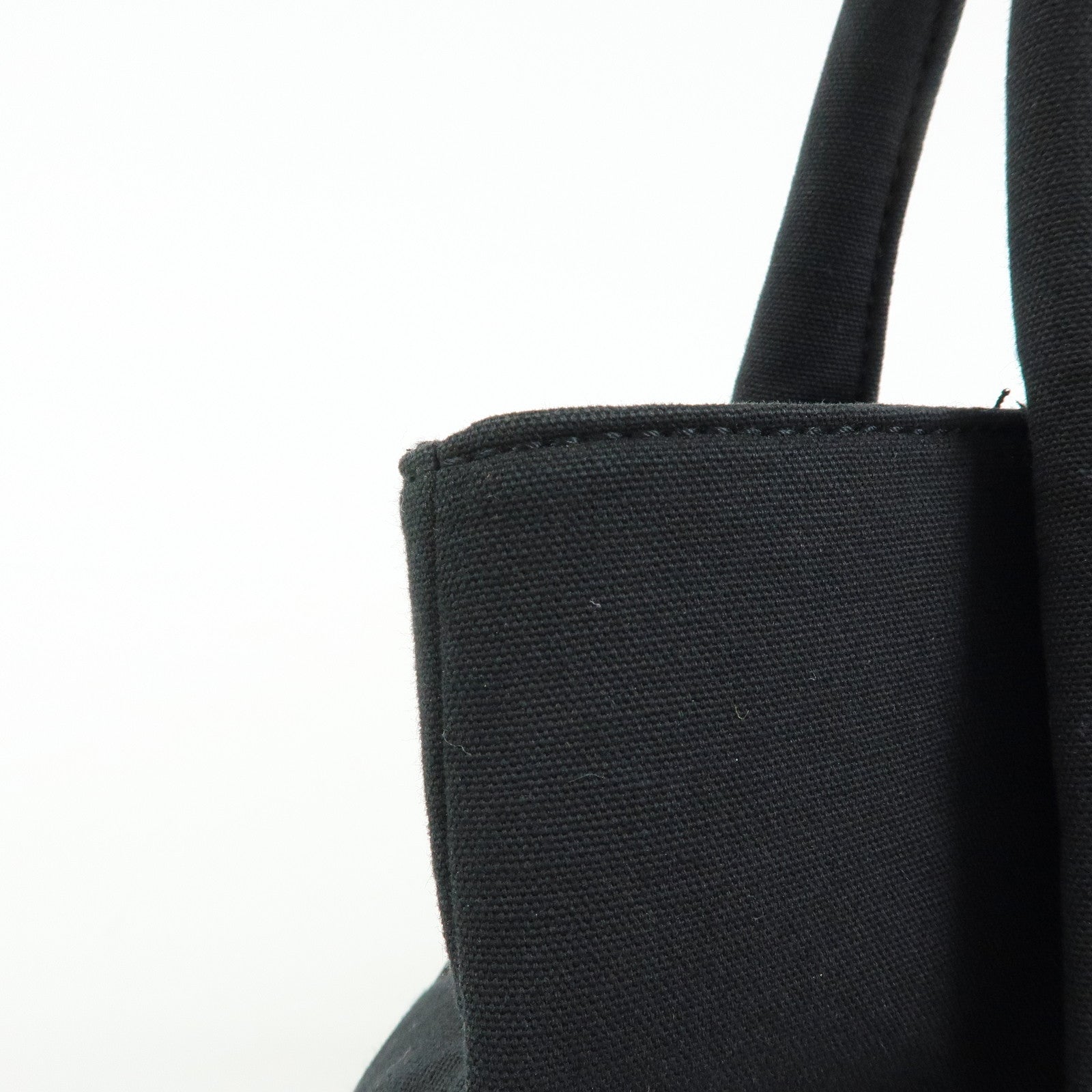 BURBERRY Canvas Leather Tote Bag Hand Bag Plaid Black