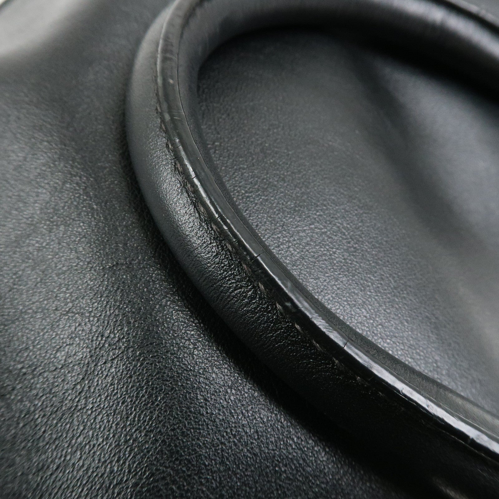 PRADA Logo Leather 2WAY Bag Hand Bag Shoulder Bag Black BN2866