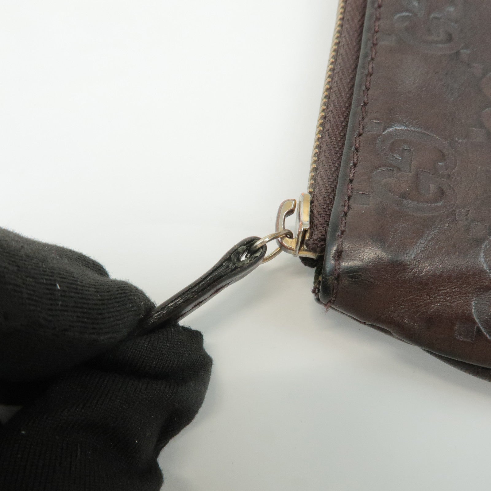 GUCCI Set of 2 Guccissima Leather Canvas Coin Case 233183/131988 Used