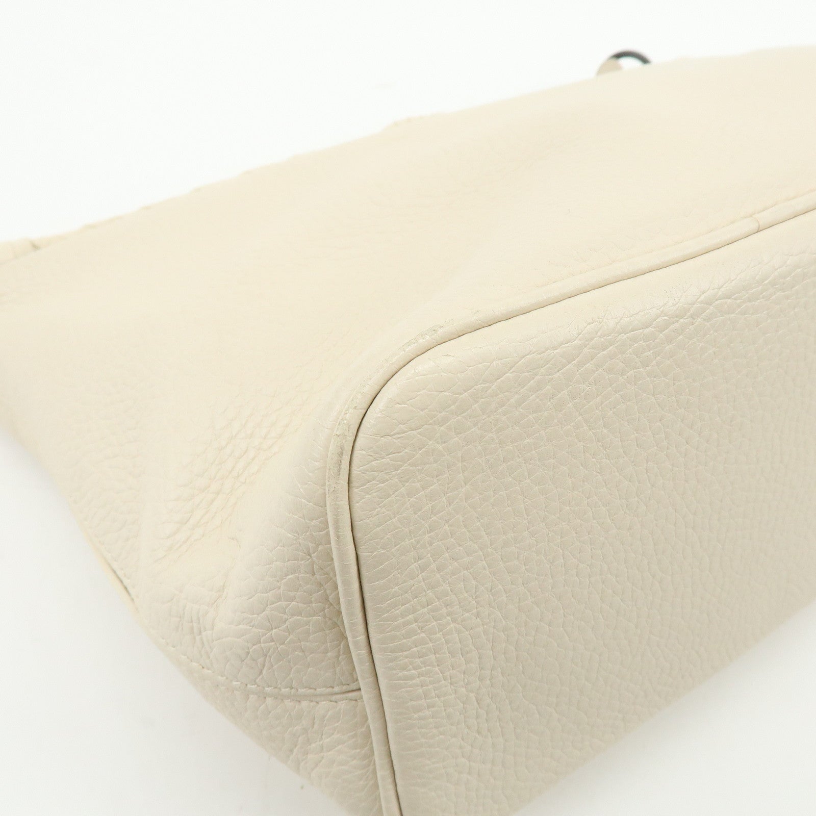 BOTTEGA VENETA Leather Shoulder Bag Hand Bag Ivory