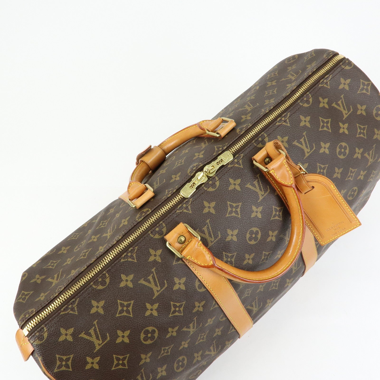 Louis Vuitton Monogram Keep All 50 Boston Bag Hand Bag Brown M41426