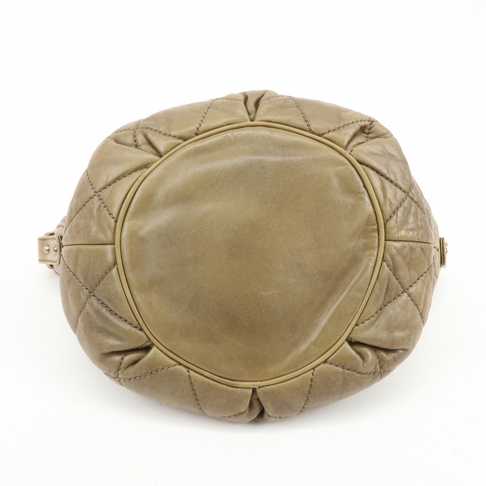 CHANEL Wild Stitch Lamb Skin Shoulder Bag Brown