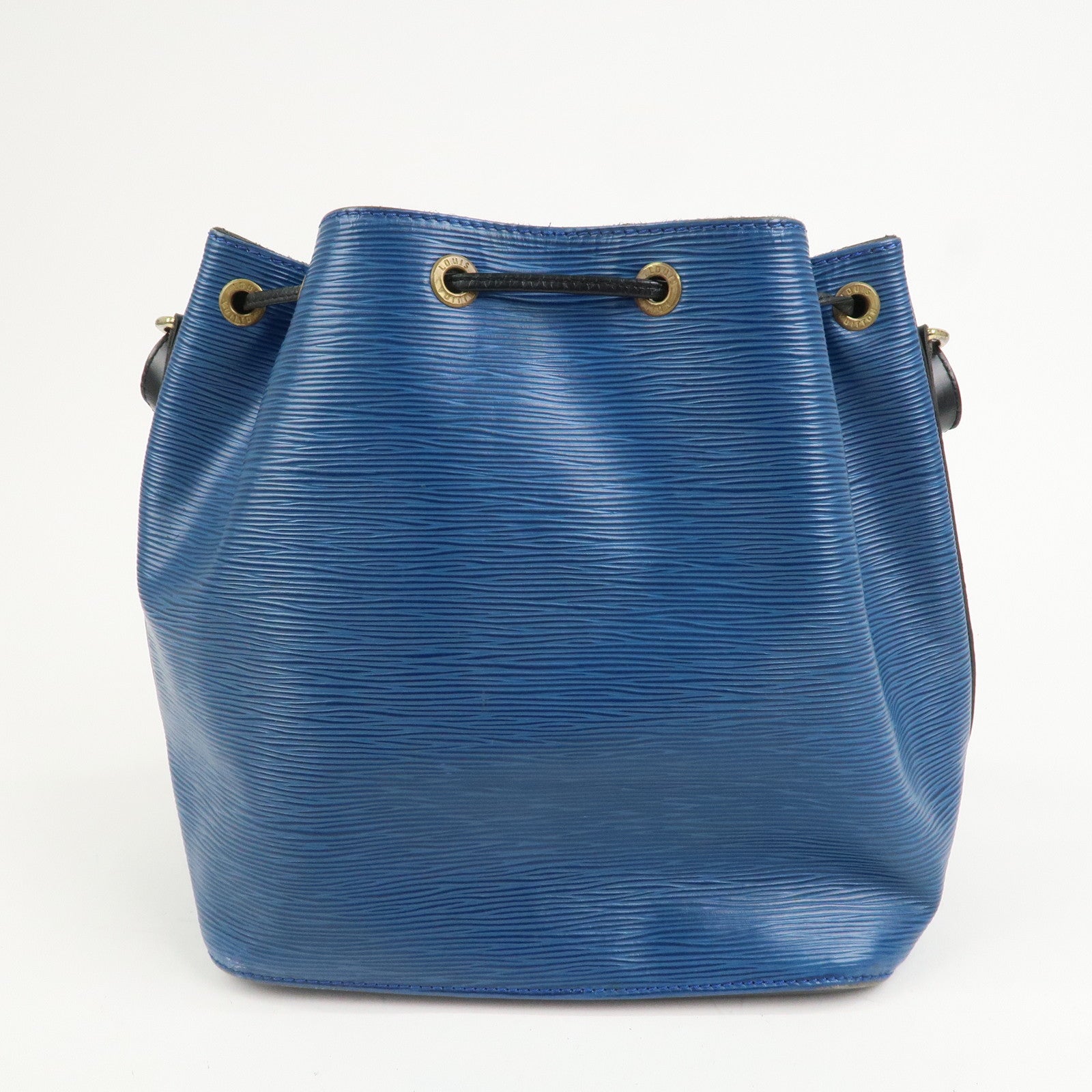 Louis Vuitton Epi Leather Petit Noe Bicolor Noir Toledo Blue M44152