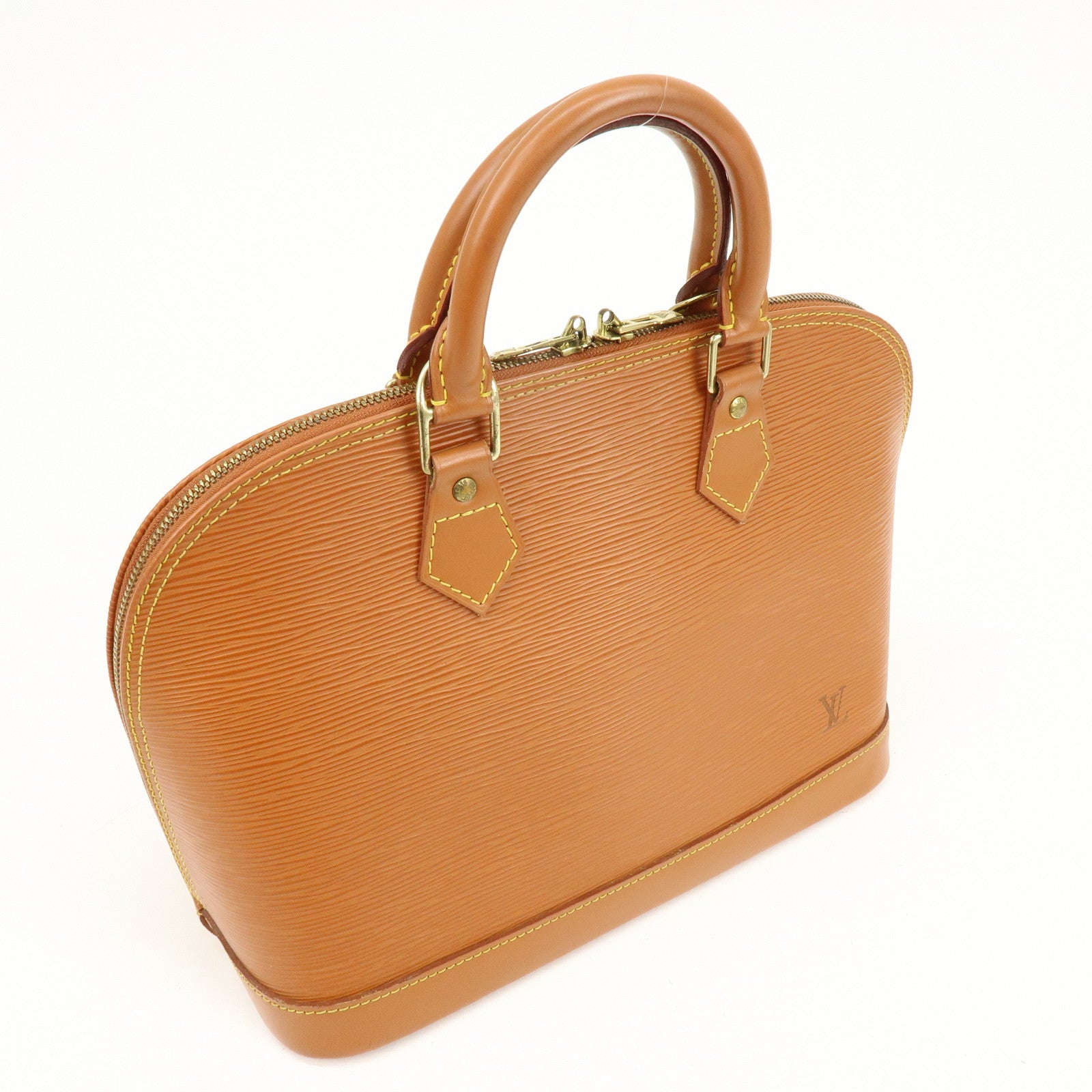 Louis Vuitton Epi Leather Alma PM Hand Bag Zipang Gold M52148