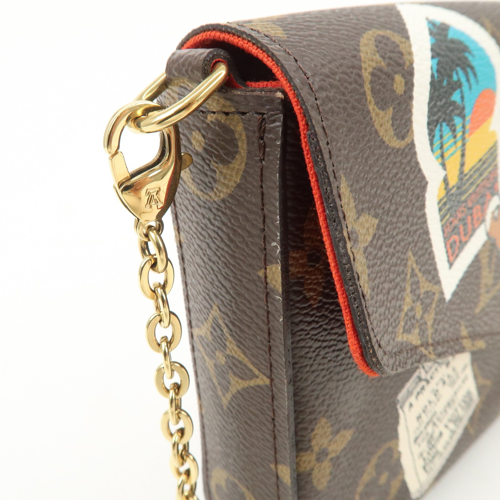 Louis Vuitton Monogram Pochette Félicie My World Tour Brown M62145 Used