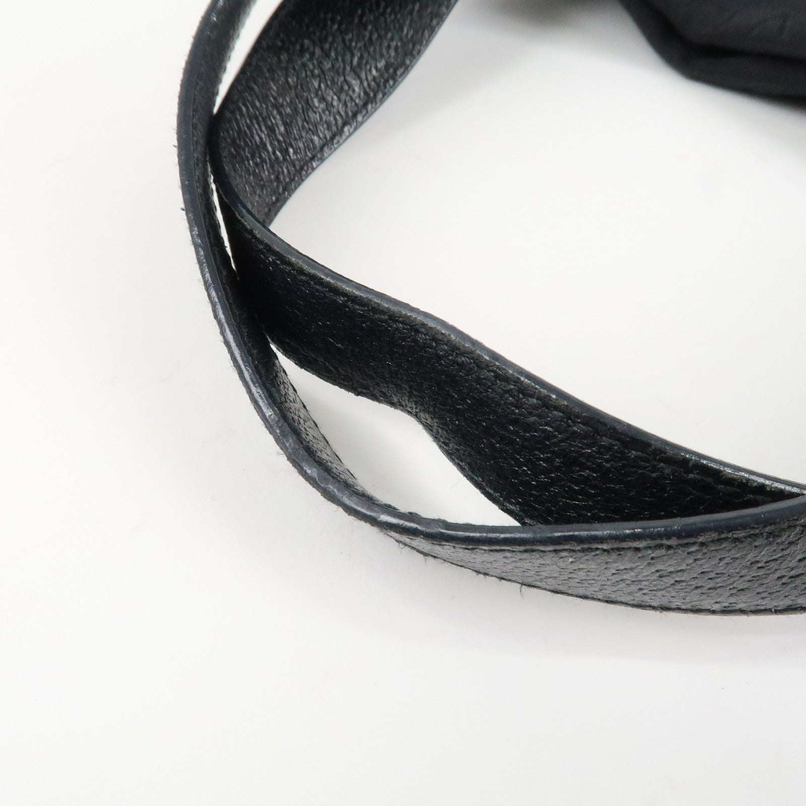 BVLGARI Logo Mania Canvas Leather Tote Bag Hand Bag Black Silver HDW Used