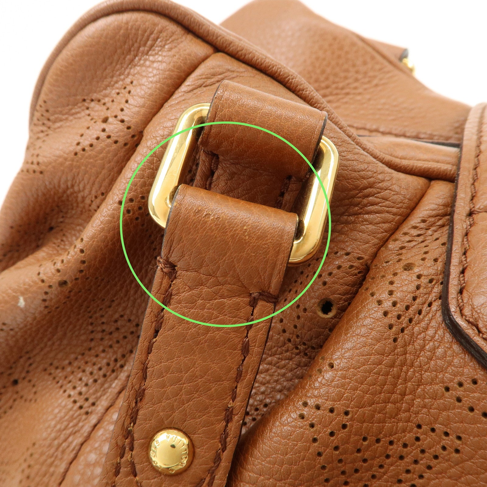 Louis Vuitton Monogram Mahina Luna PM Hand Bag Brown M97052 Used