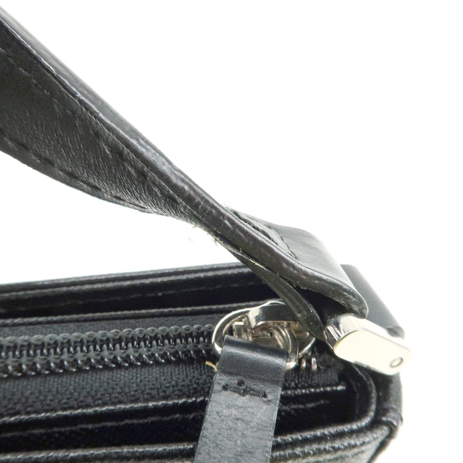 BURBERRY Leather Hand Bag Nova Plaid Black