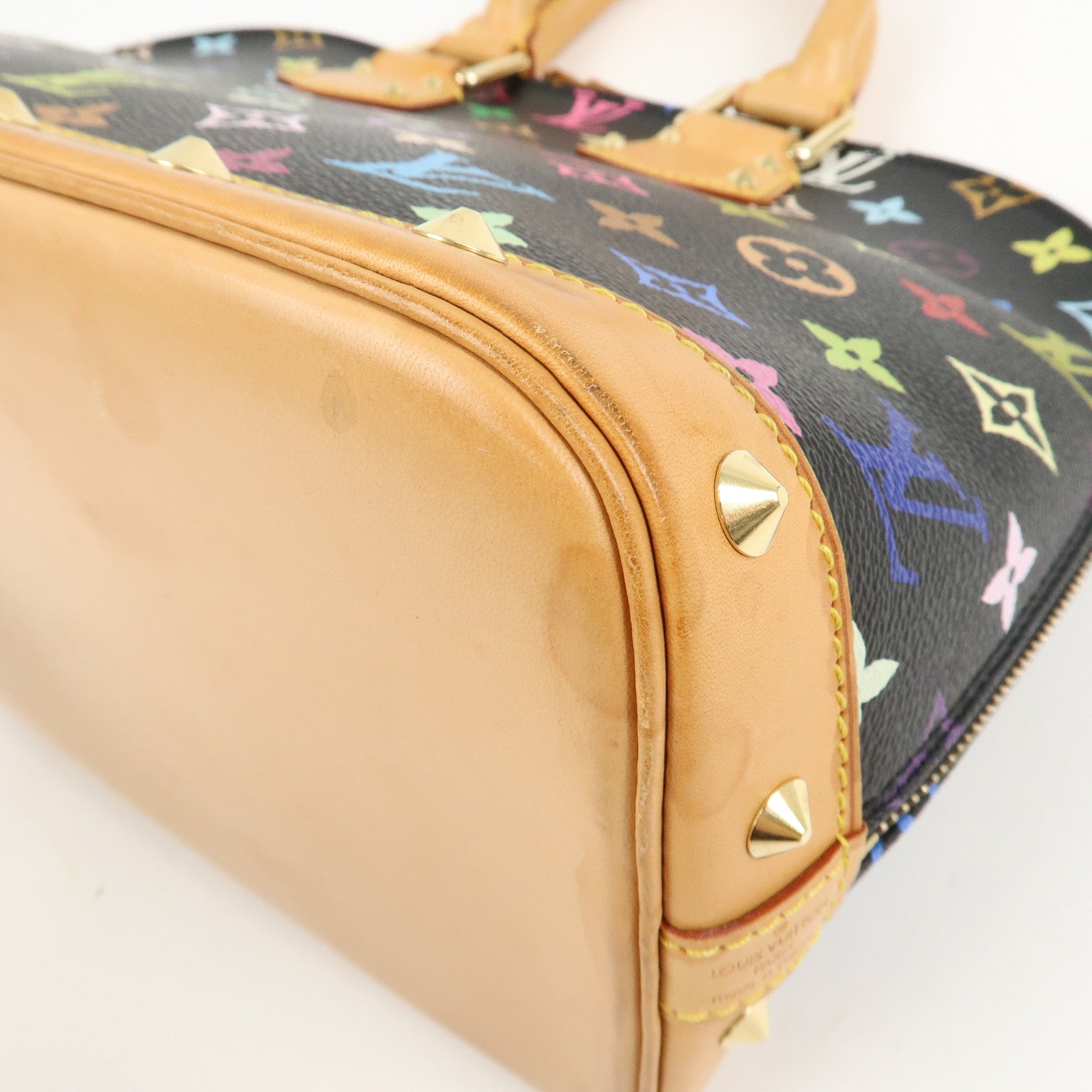 Louis Vuitton Monogram Multicolor Alma Hand Bag Noir M92646