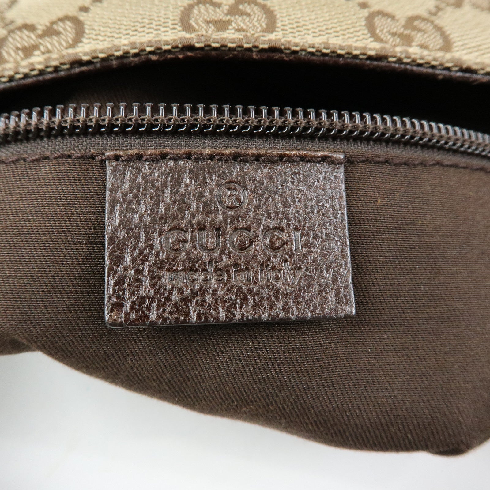 GUCCI GG Canvas Leather Shoulder Crossbody Bag Beige Brown 122793