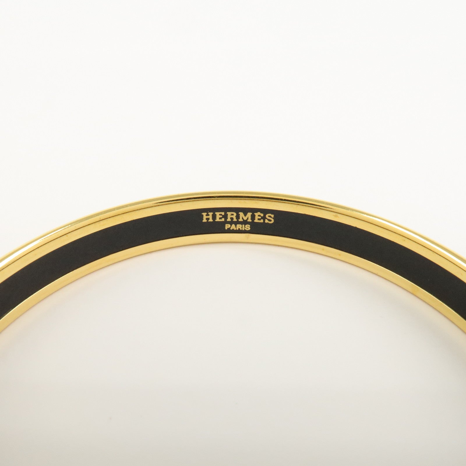 HERMES Email PM Bracelet Bangle Red Black