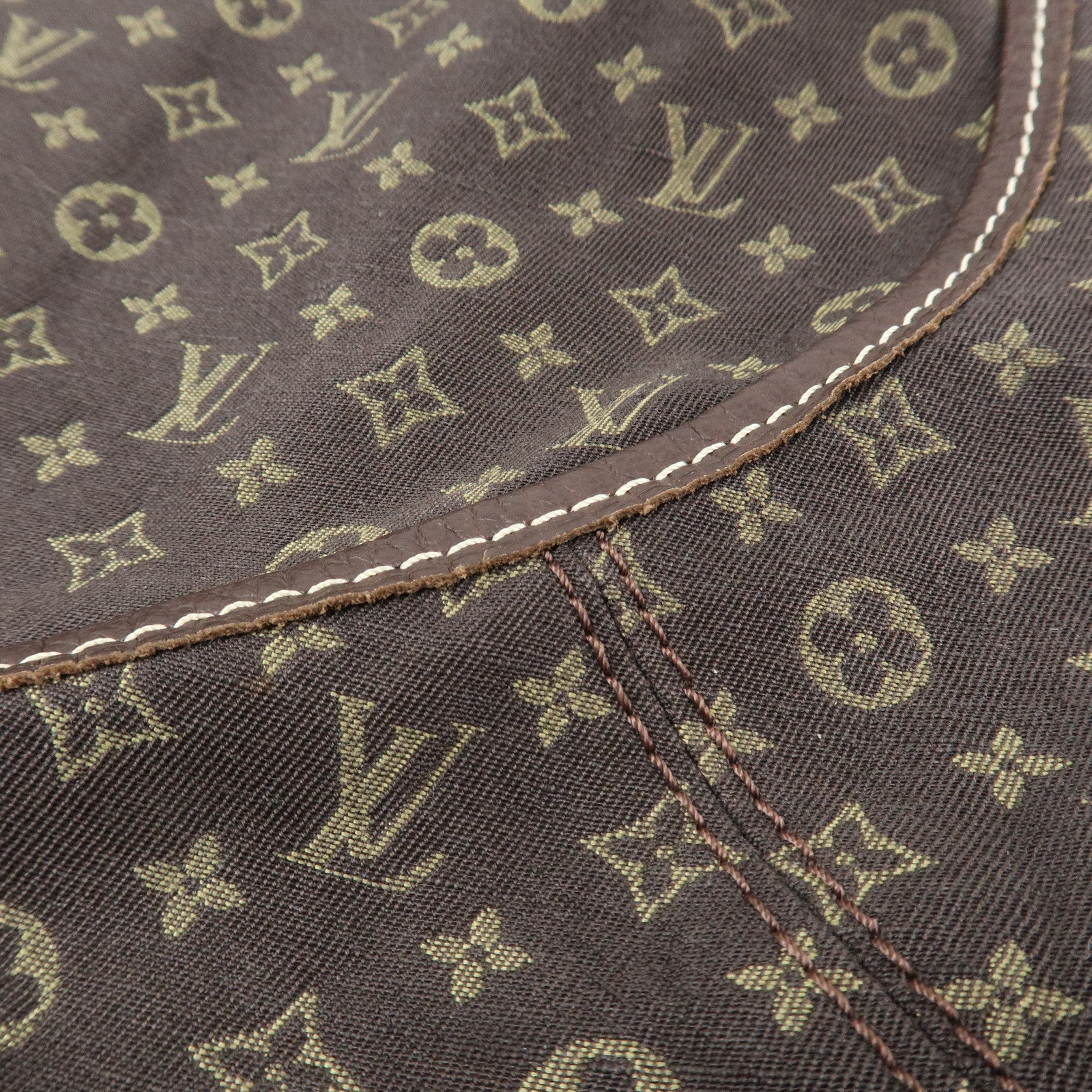 Louis Vuitton Monogram Mini Lin Manon MM Shoulder Bag Ebene M95619 Used