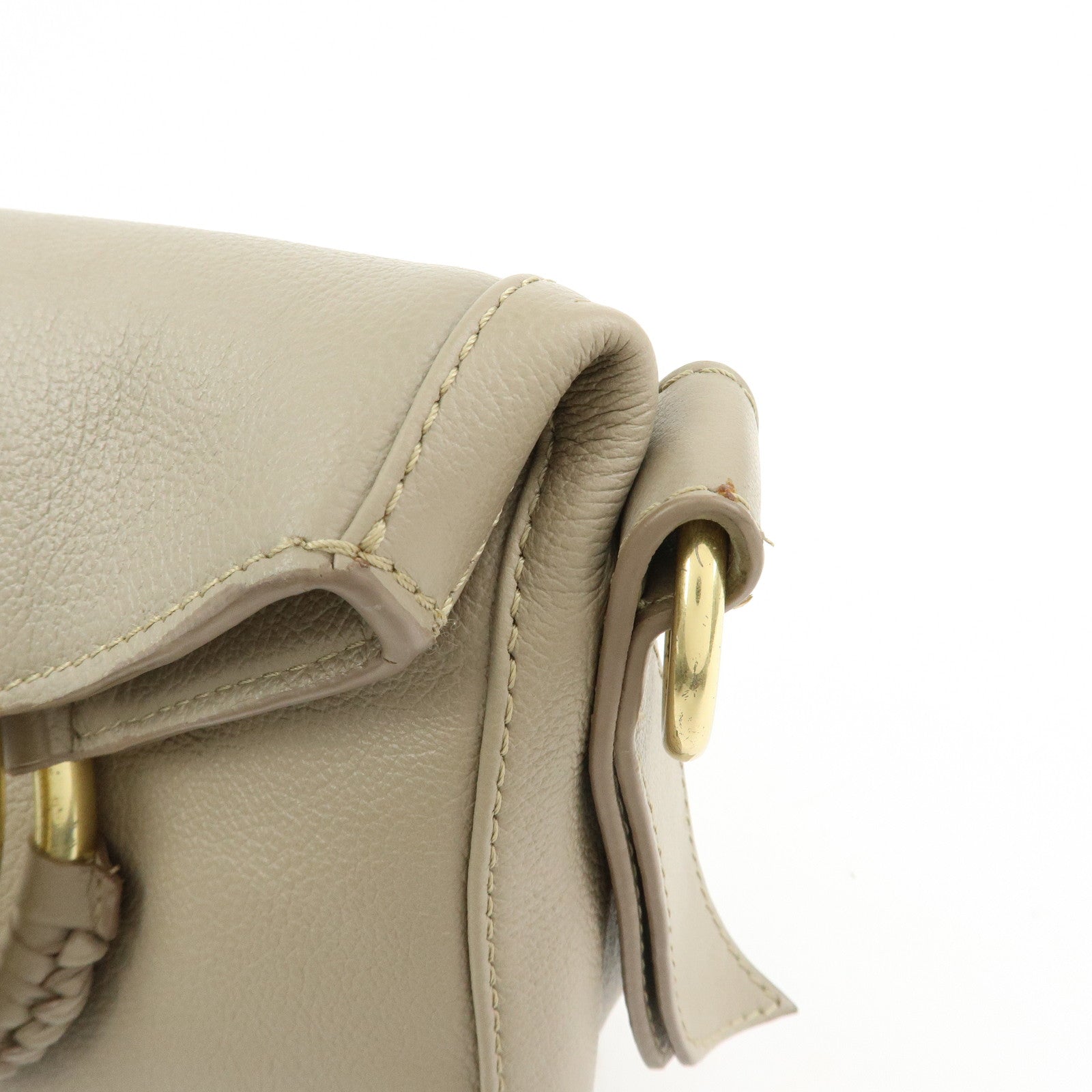 Chloe See by Chloe Joan Leather 2Way Bag Shoulder Hand Bag Gray