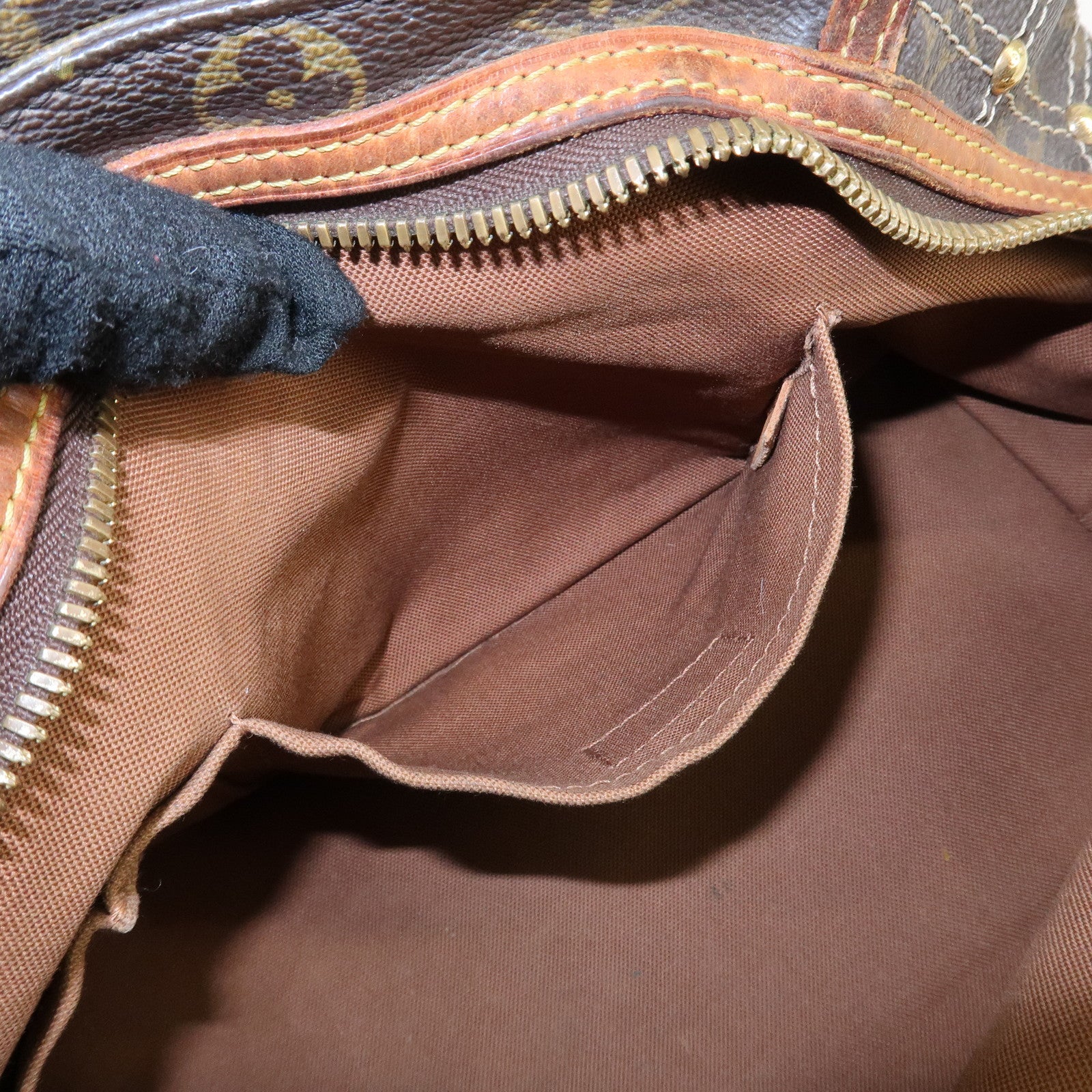 Louis Vuitton Monogram Canvas Rivet Hand Bag Shoulder Bag M40140 Used