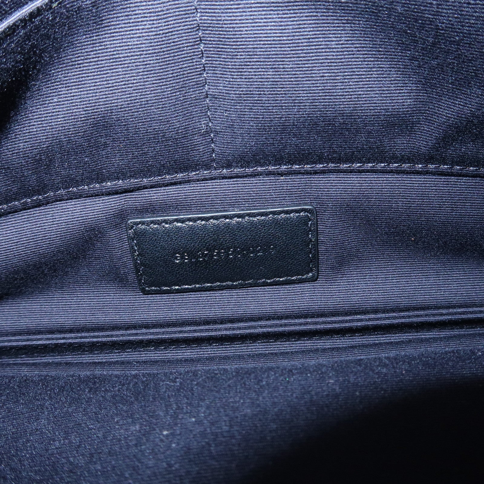 SAINT LAURENT PARIS Logo Leather Clutch Bag Black