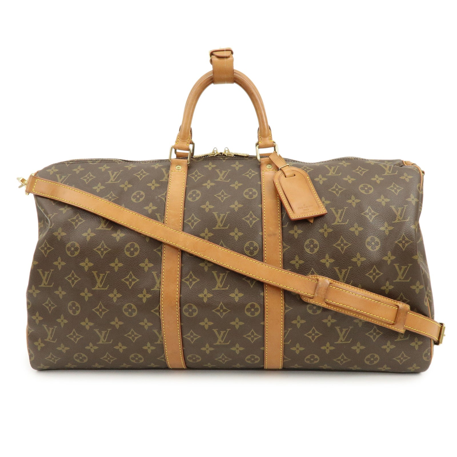 Louis Vuitton Monogram Keep All Bandouliere 55 Boston Bag M41414