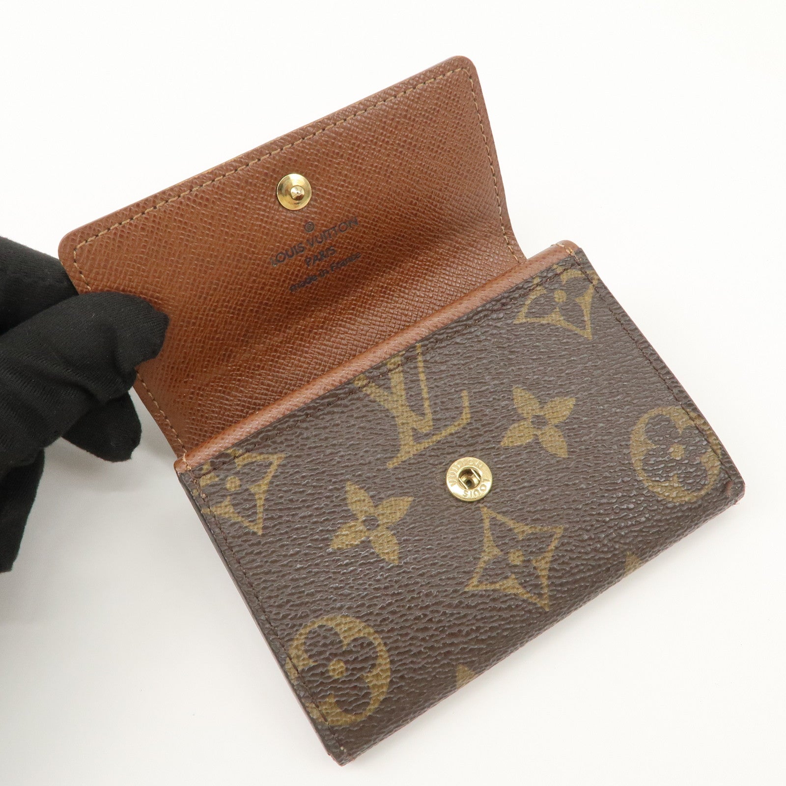 Louis Vuitton Monogram Set of 2 Canvas Coin Case M61930 M61970 Used
