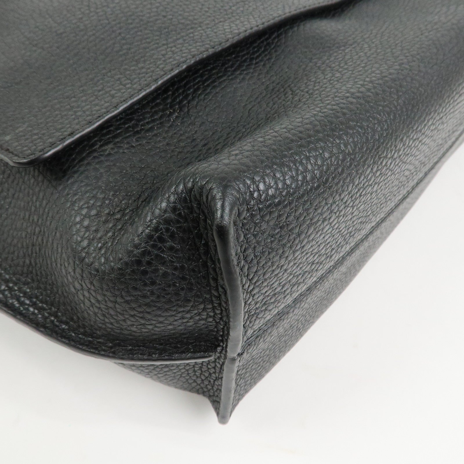 LOEWE Anagram Logo Leather Shoulder Bag Crossbody Bag Black