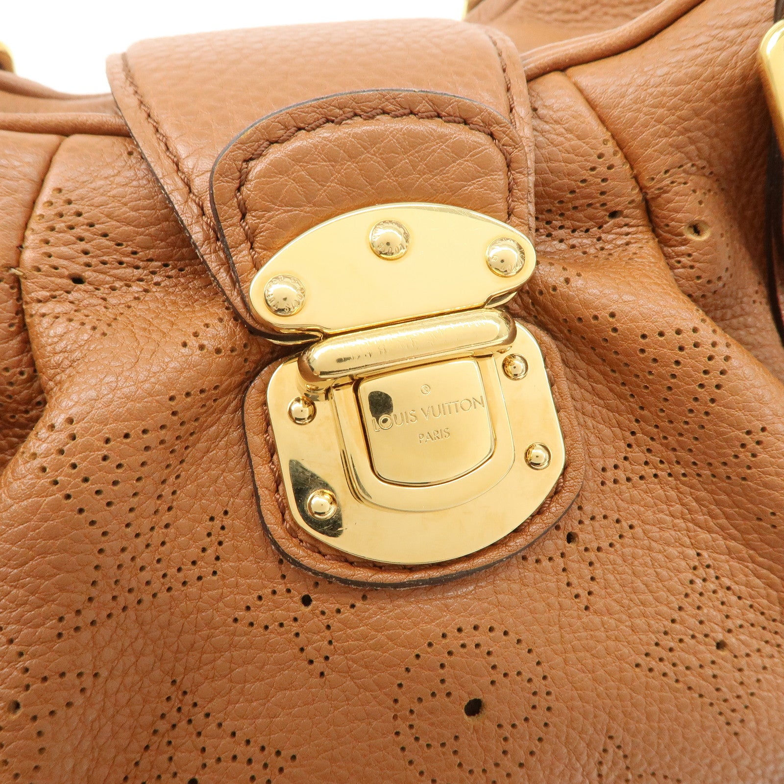 Louis Vuitton Monogram Mahina Luna PM Hand Bag Brown M97052 Used