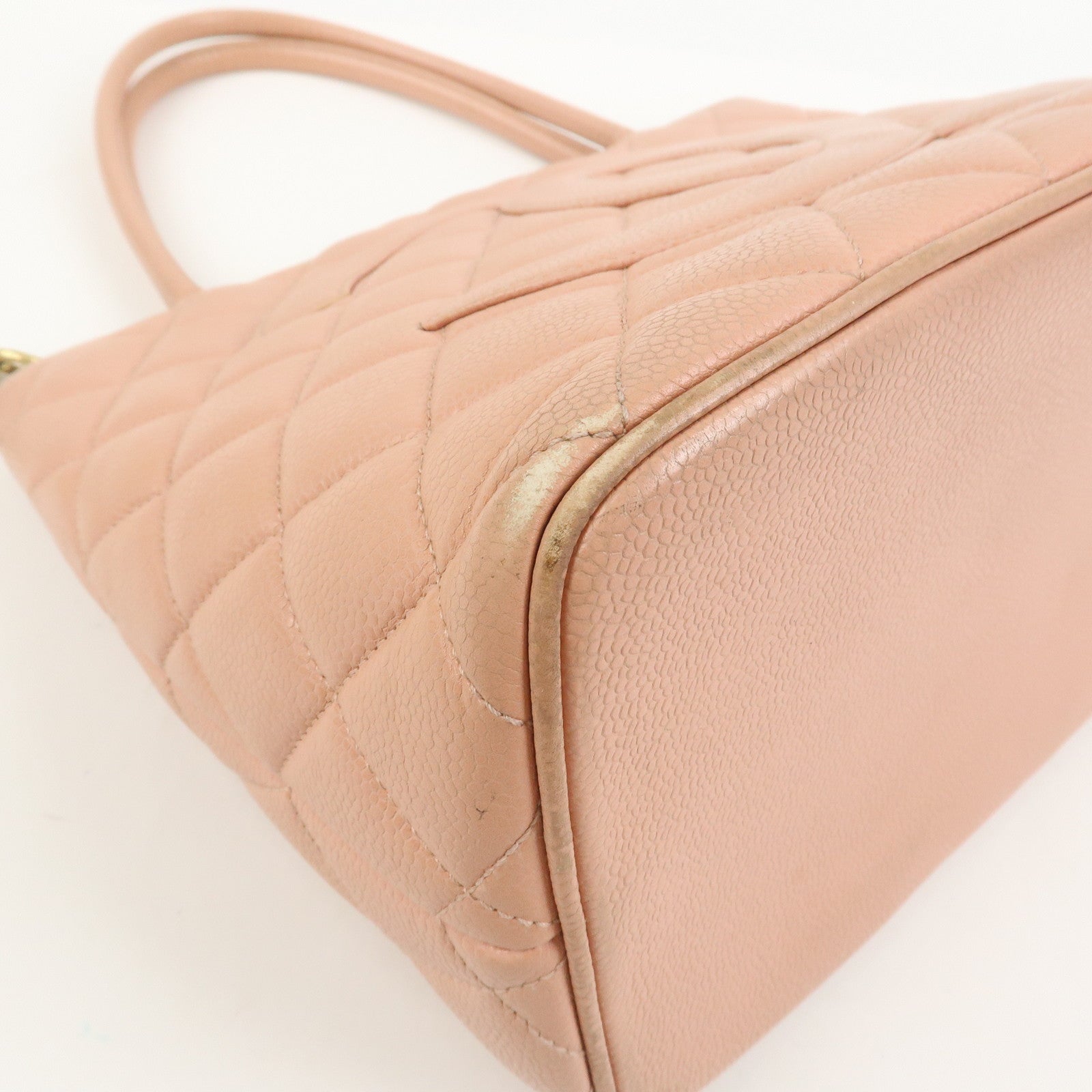 CHANEL Matelasse COCO Mark Medallion Tote Bag Hand Bag Pink A01804