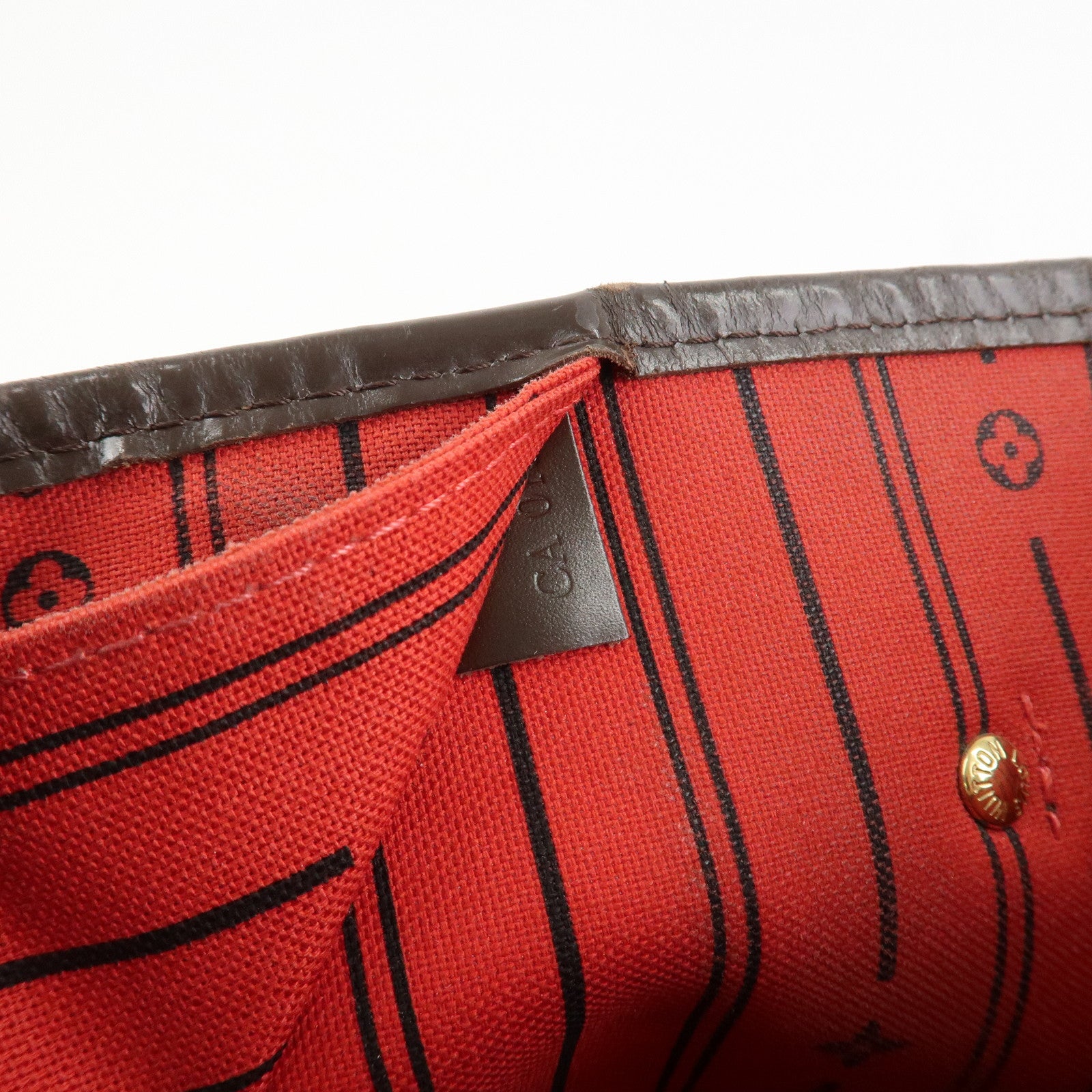 Louis Vuitton Damier Ebene Canvas Neverfull MM Tote Bag N51105 Used