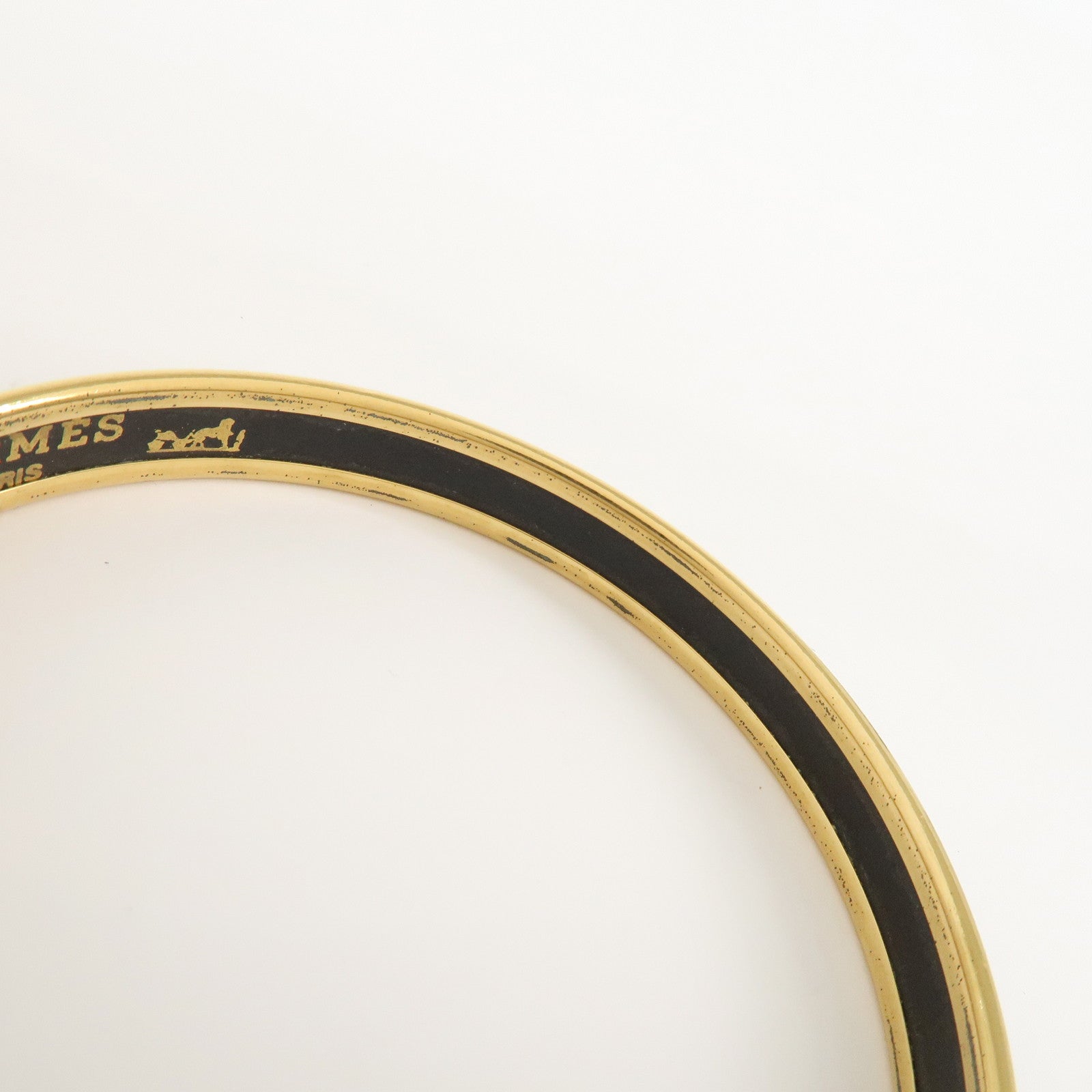 HERMES Email PM Metal Bracelet Bangle Blue