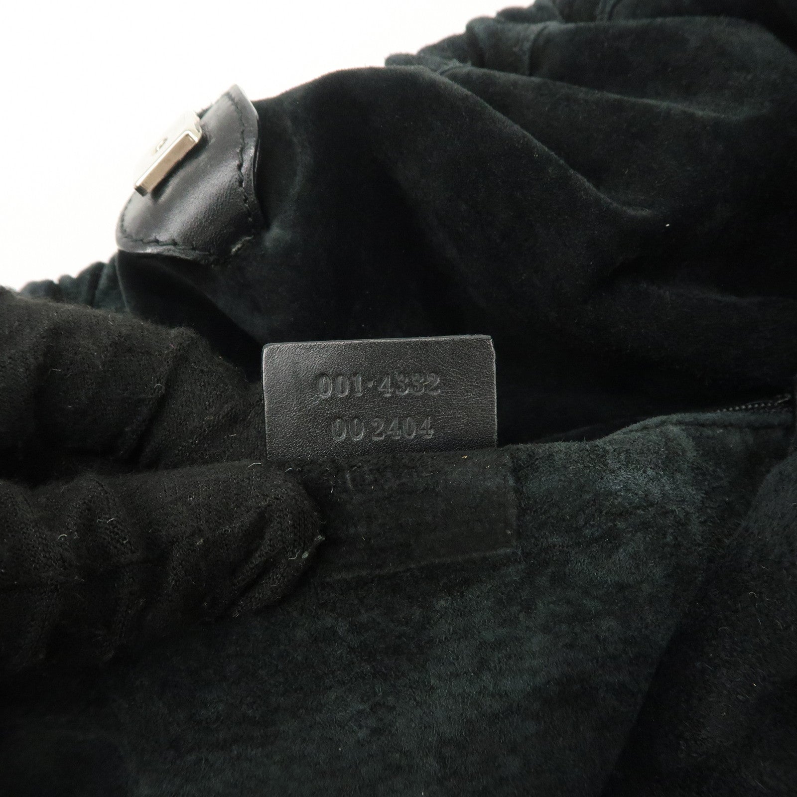 GUCCI Suede Leather Shoulder Bag Tote Bag Black 001.4332 Used