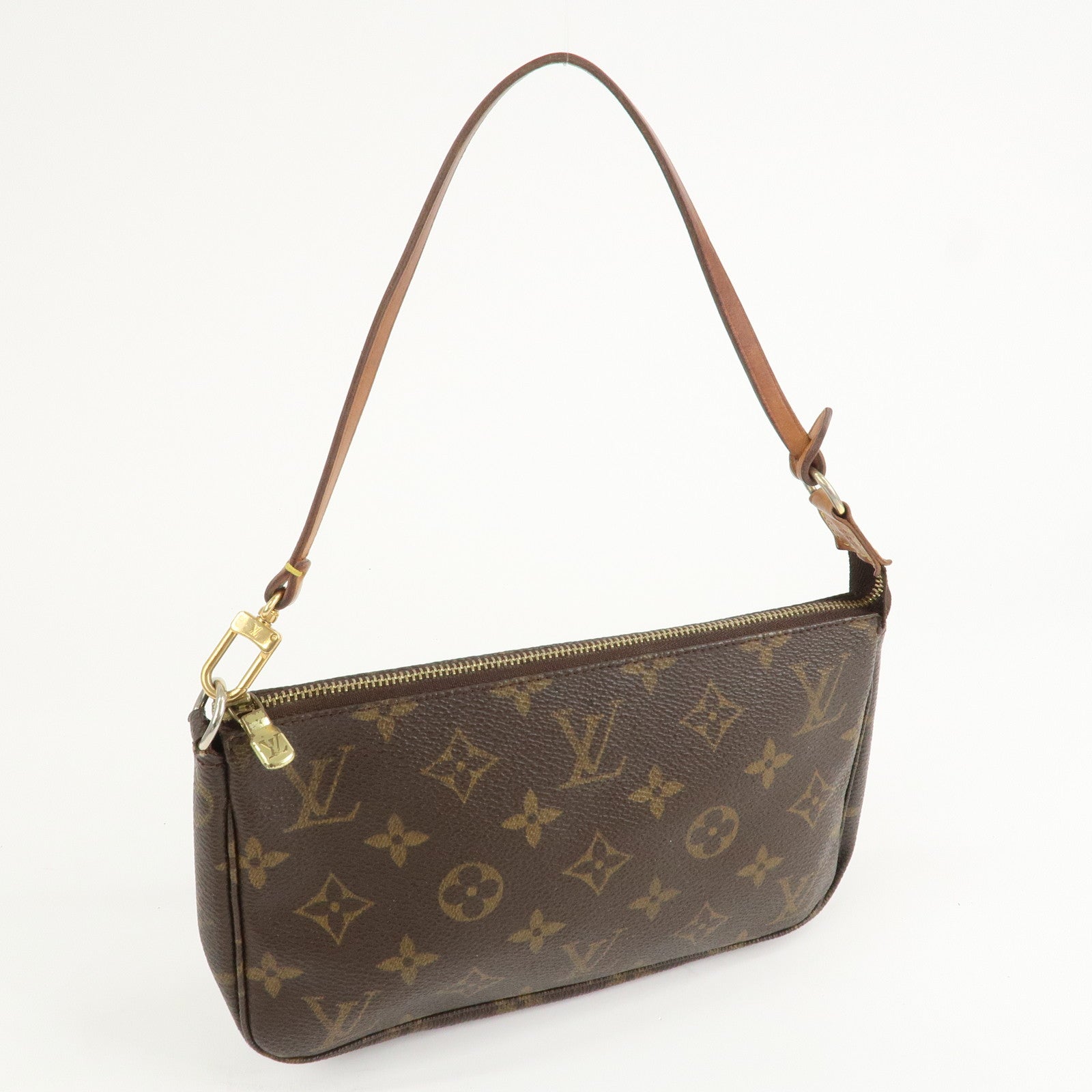 Louis Vuitton Monogram Pochette Accessoires Hand Bag Brown M51980