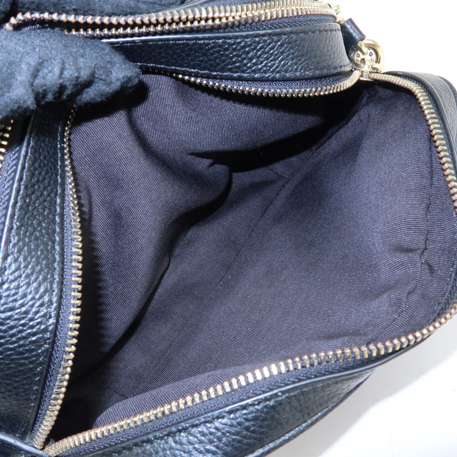COACH Logo Leather Shoulder Crossbody Bag Black