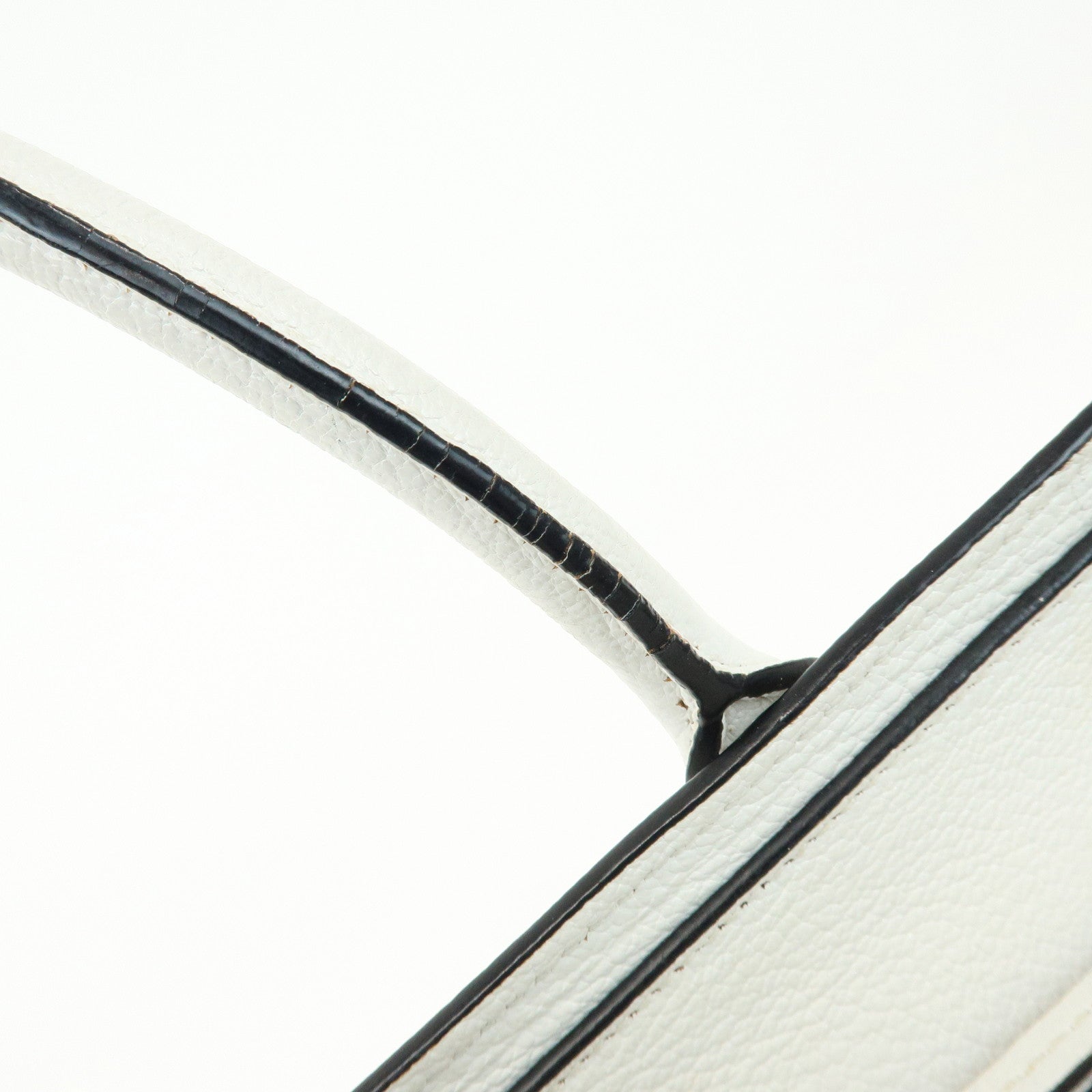 MIU MIU Madras Leather 2Way Bag Hand Bag Shoulder Bag White